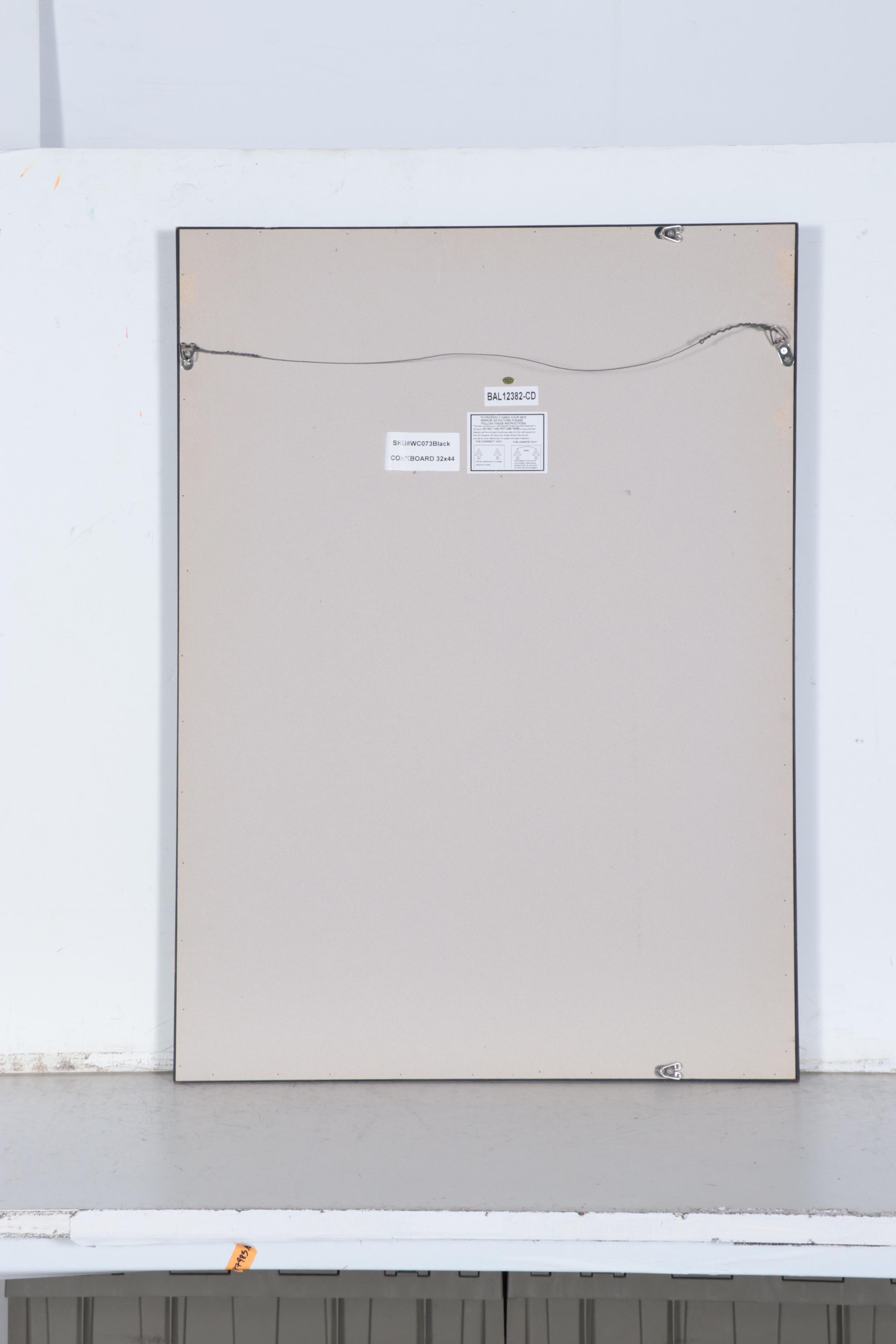 Rectangular Wooden Framed Cork Bulletin Boards