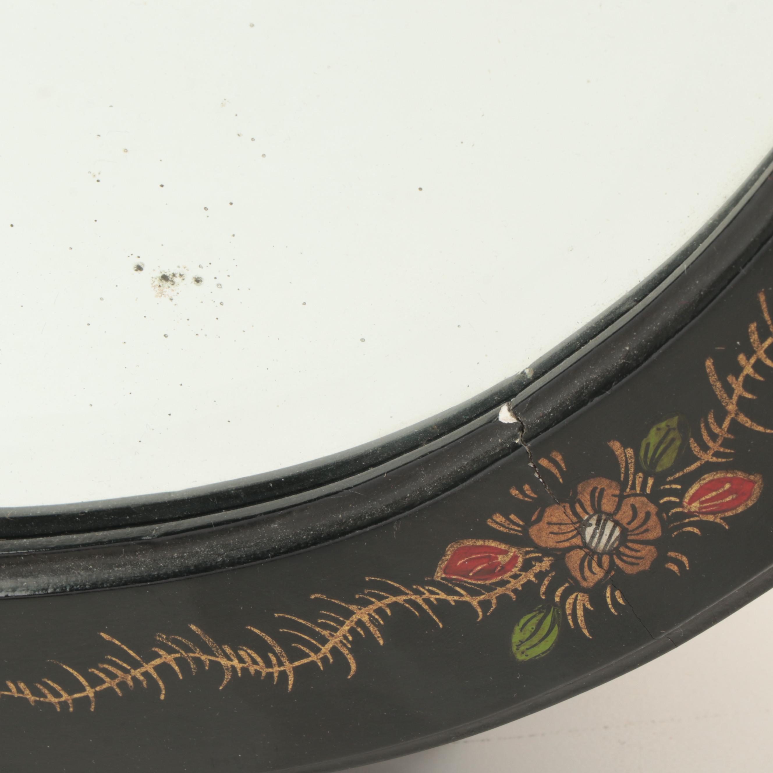 Friedman Brothers Decorative Arts Hand-Painted Wall Mirror, 20th Century