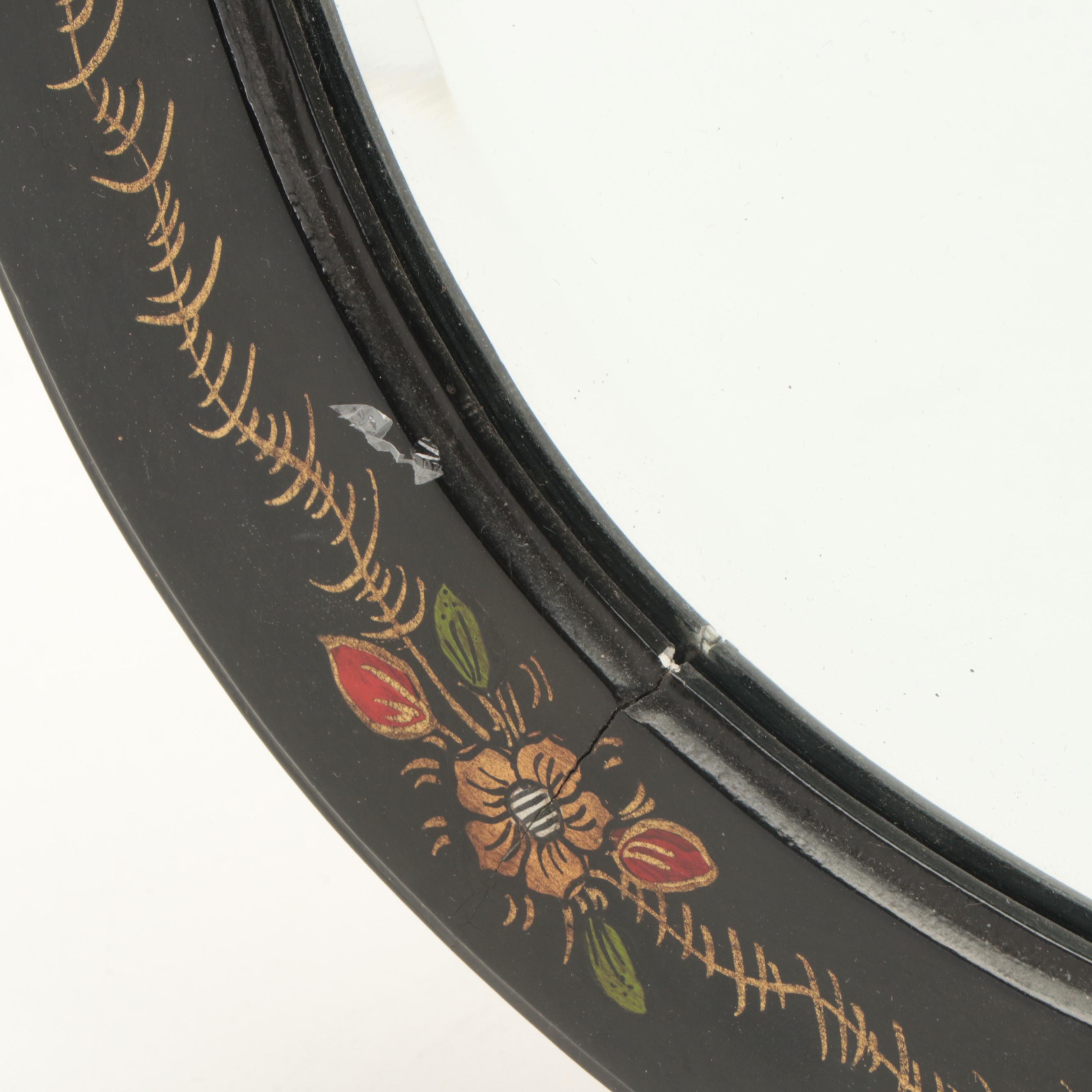 Friedman Brothers Decorative Arts Hand-Painted Wall Mirror, 20th Century