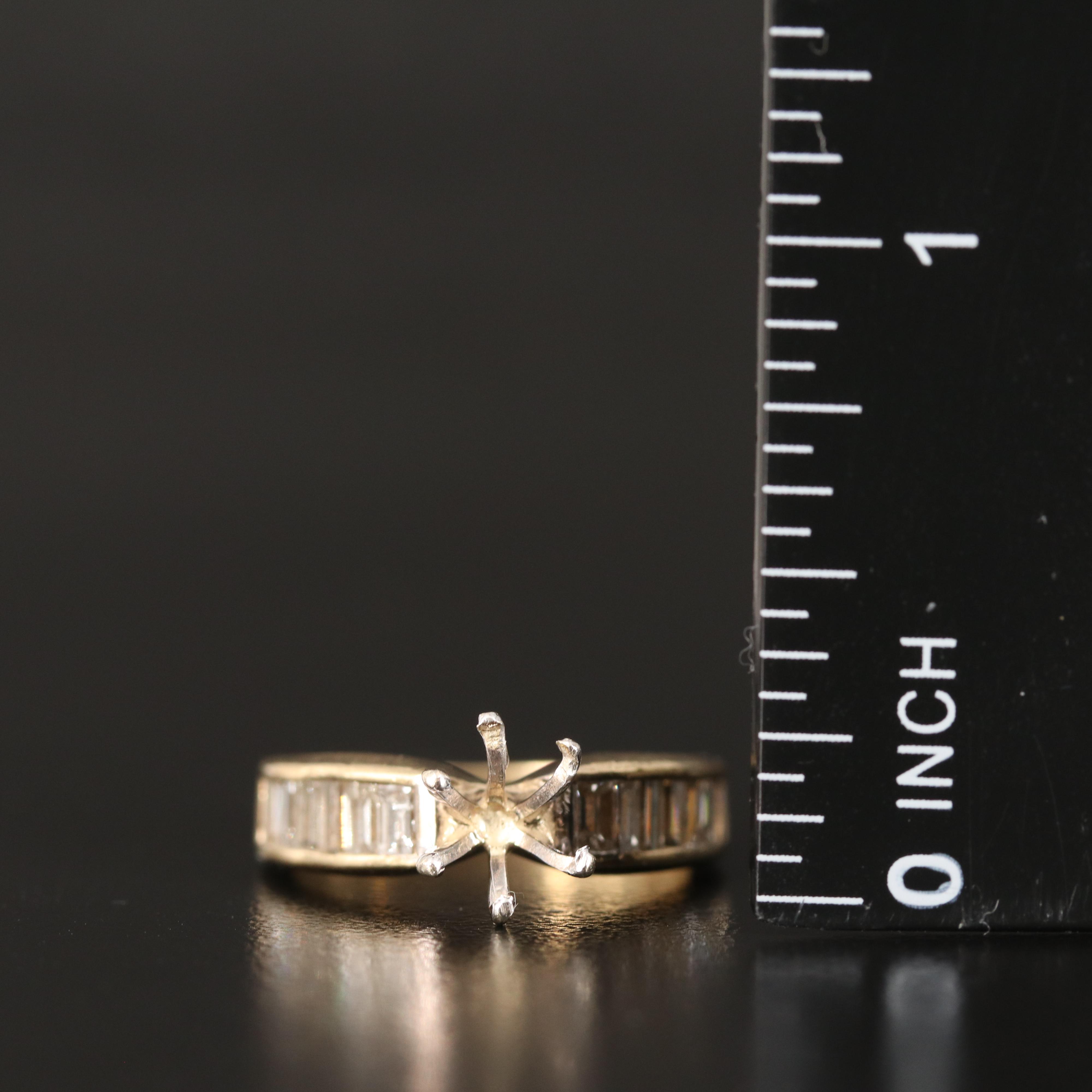 14K 0.82 CTW Diamond Semi-Mount Ring