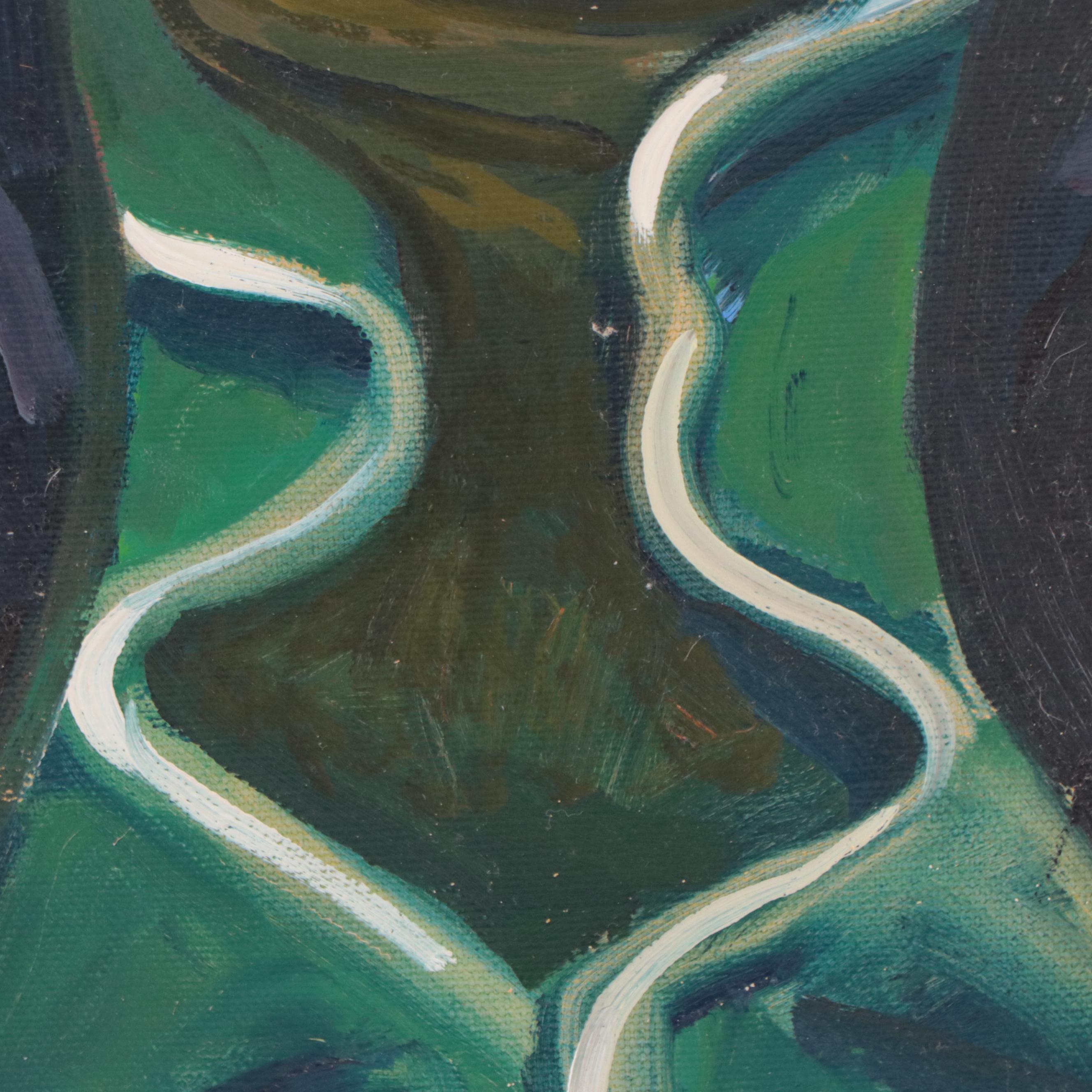 William Pfahl Oil Painting "Model in Leather Jacket," 2009