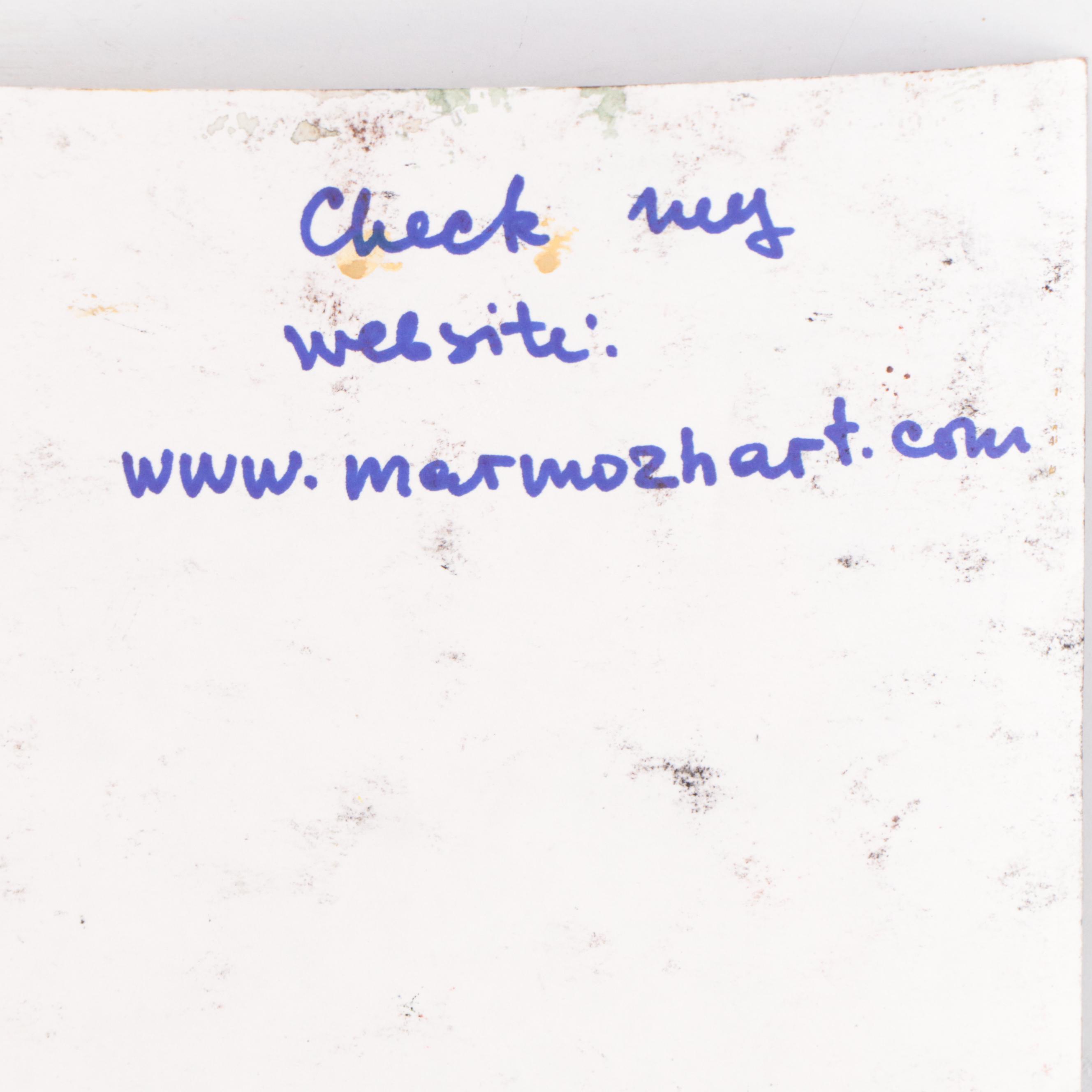 Marina Mozhayeva Acrylic Painting of Seated Figure, 2013