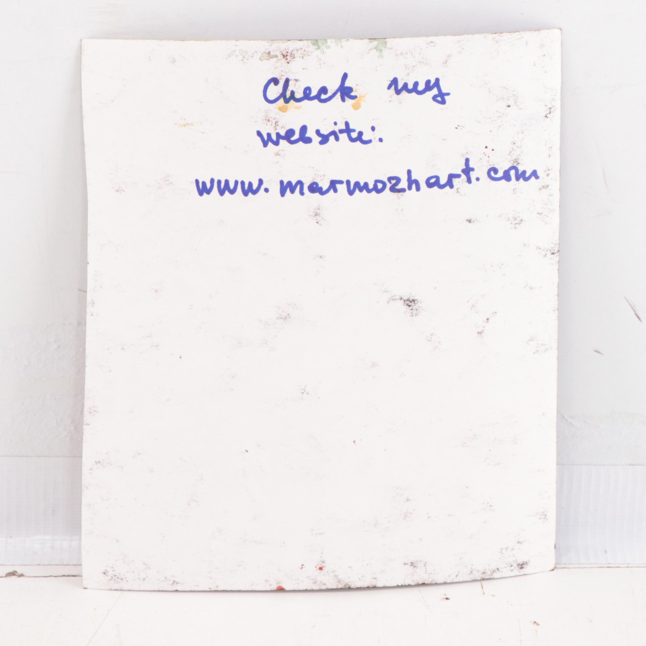 Marina Mozhayeva Acrylic Painting of Seated Figure, 2013