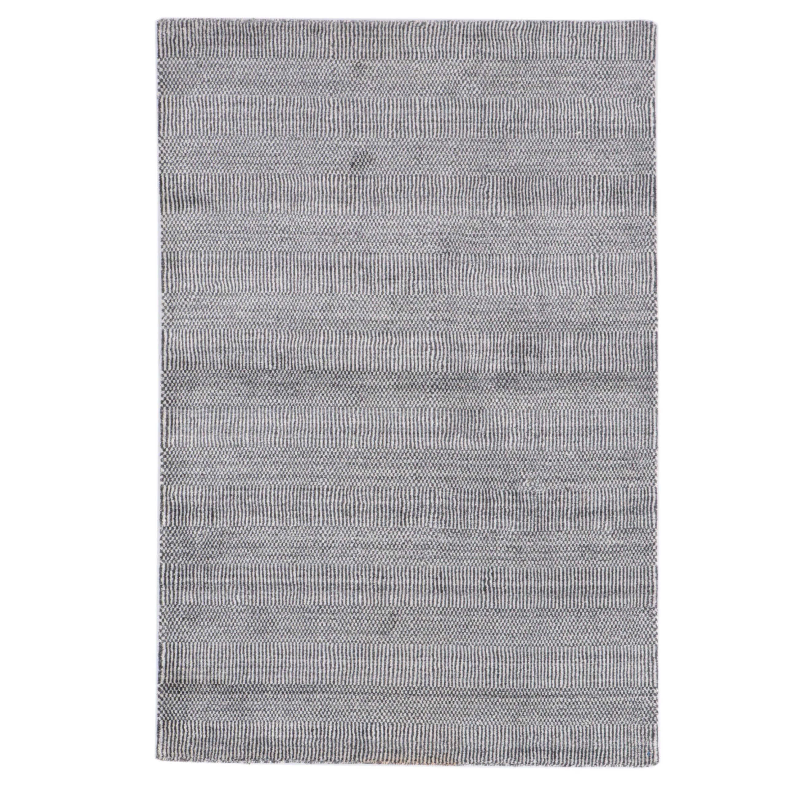 4' x 5'11 Hand-Knotted Indo-Persian Gabbeh Area Rug
