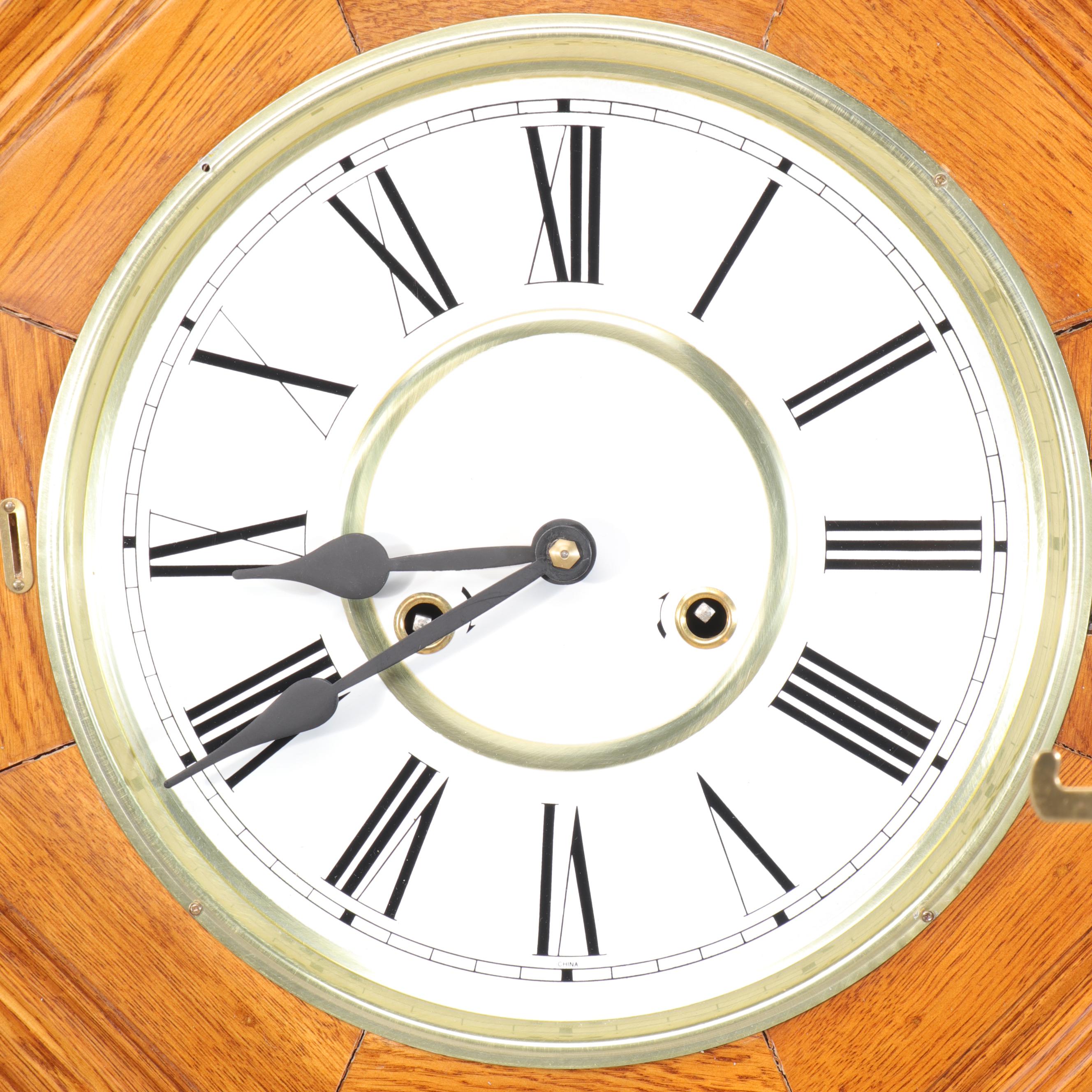 Wooden Regulator Wall Clock