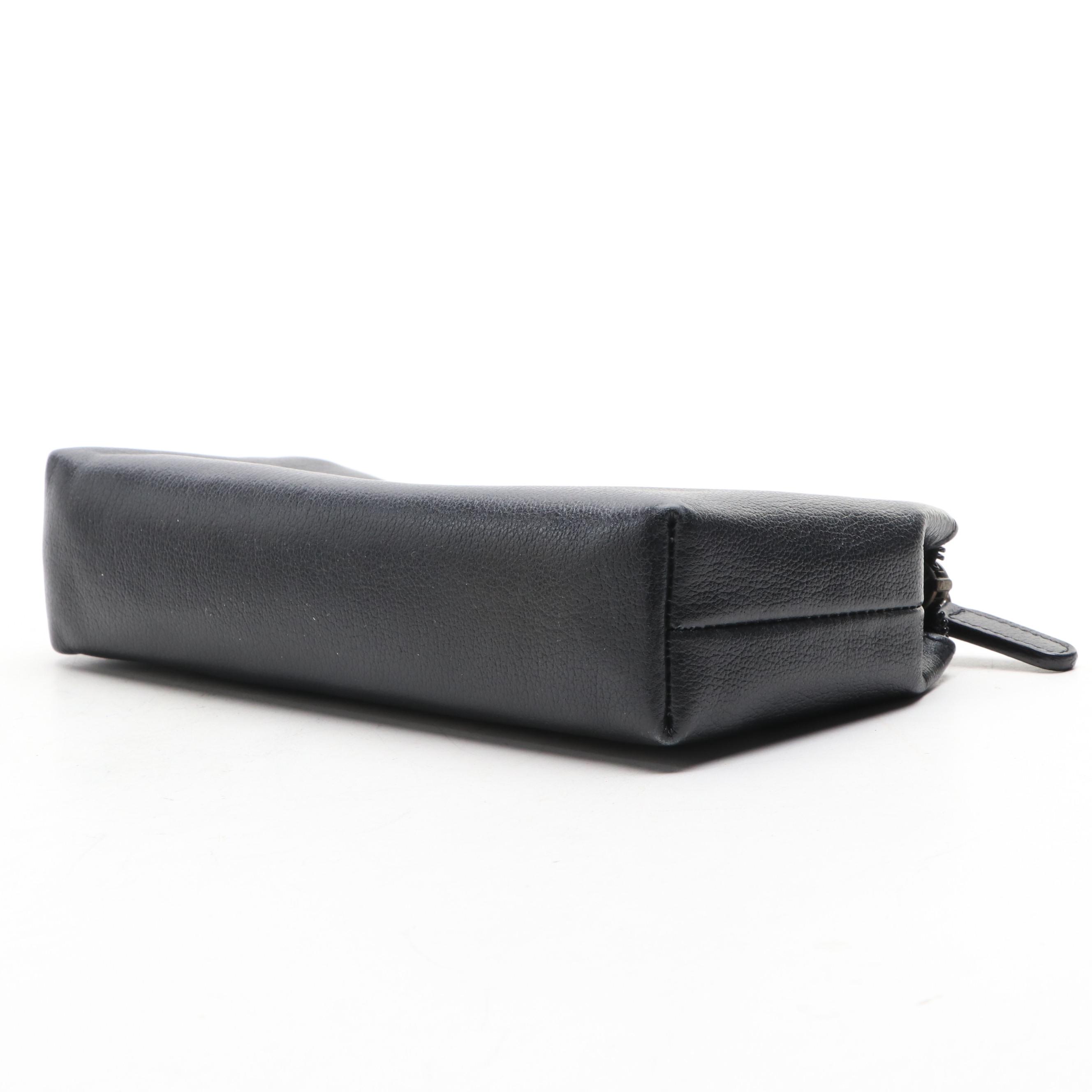 Chanel Camellia Leather Zip Pouch