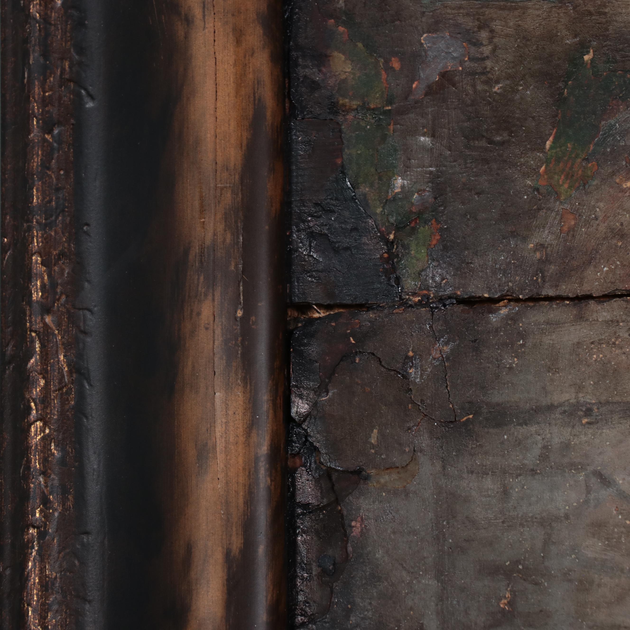 Oil Painting on Wood Panel "Massacre of the Innocents," 18th/19th Century