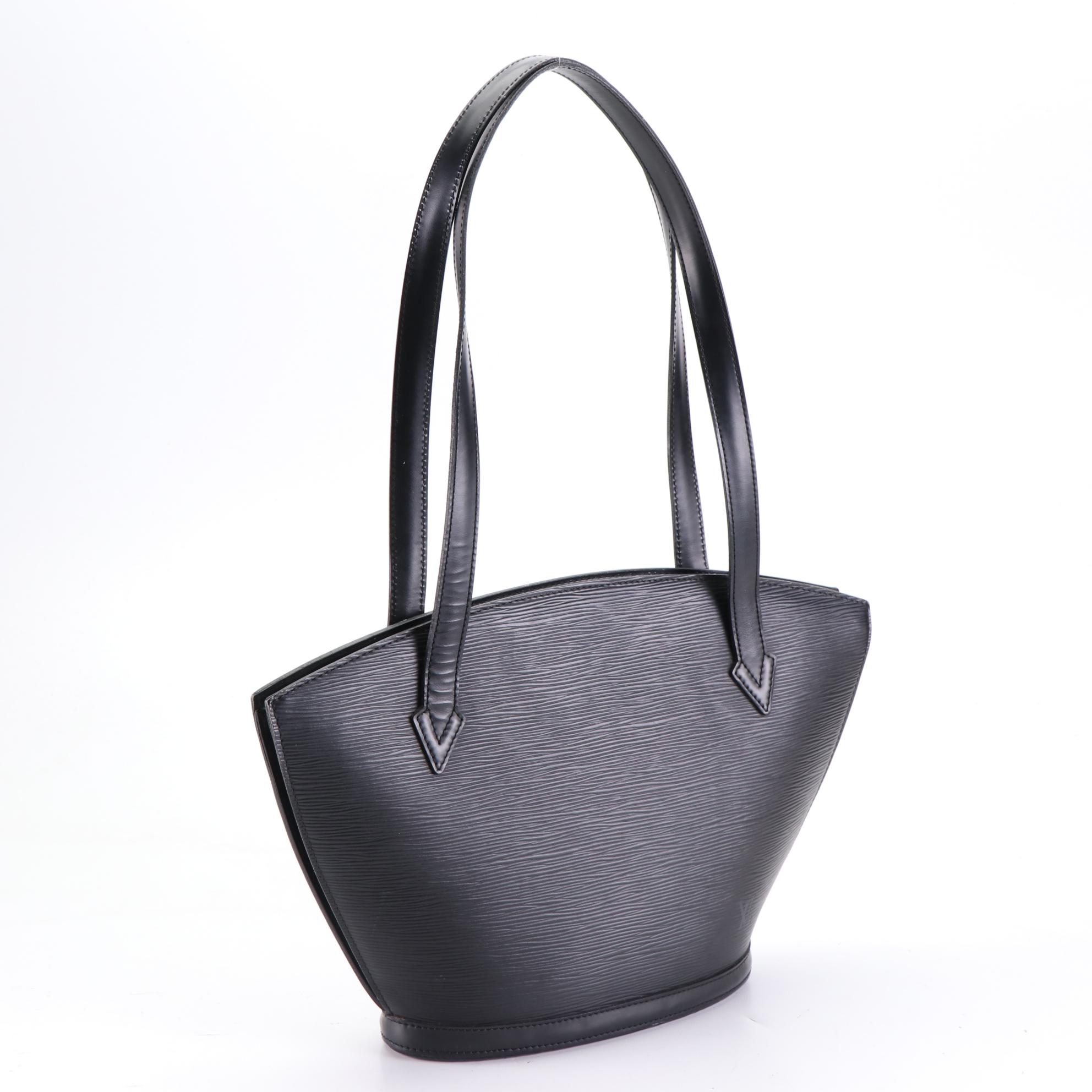 Louis Vuitton Saint Jacques PM Shoulder Bag in Black Epi and Smooth Leather