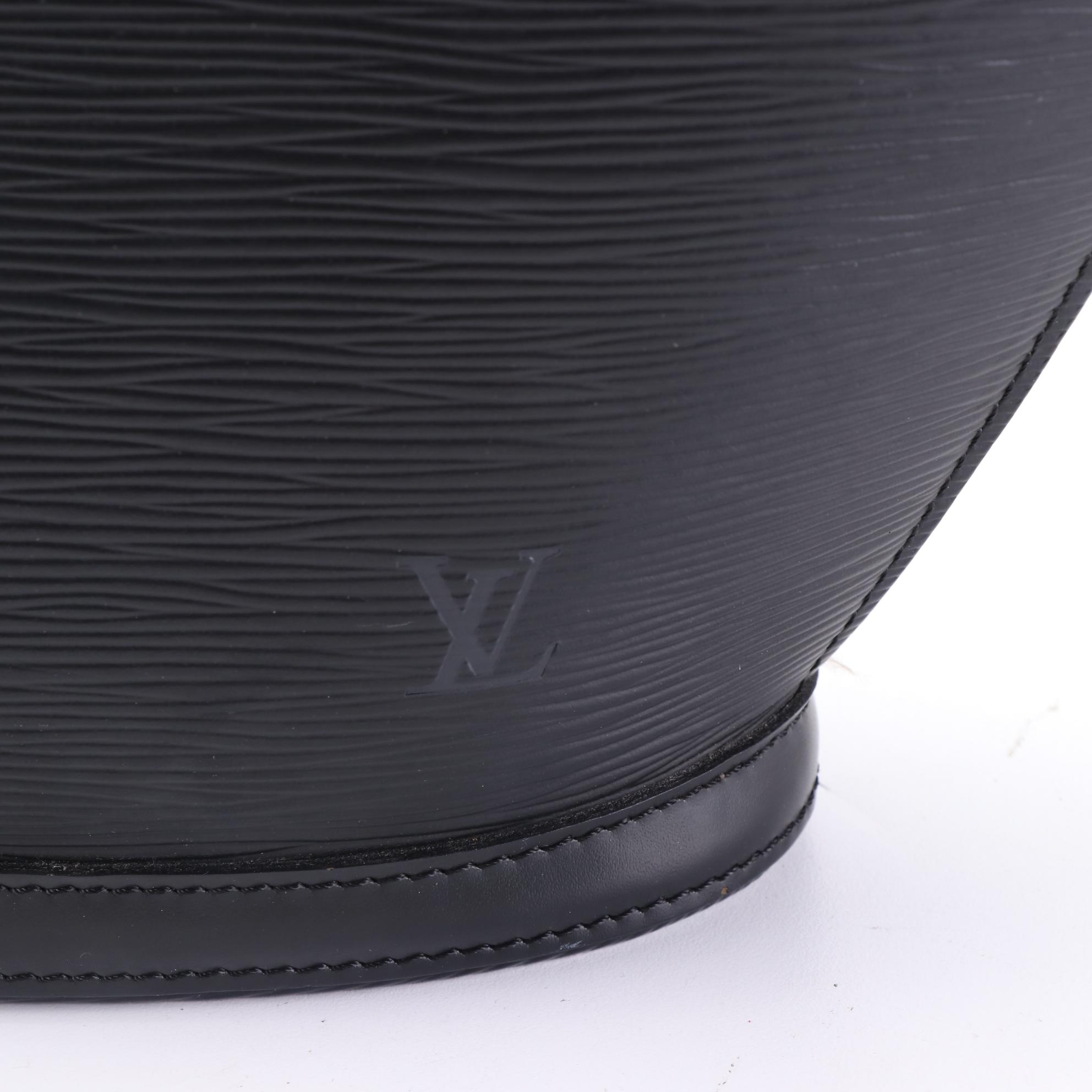 Louis Vuitton Saint Jacques PM Shoulder Bag in Black Epi and Smooth Leather