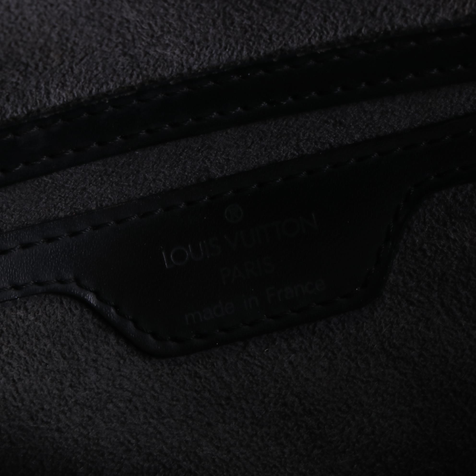 Louis Vuitton Saint Jacques PM Shoulder Bag in Black Epi and Smooth Leather