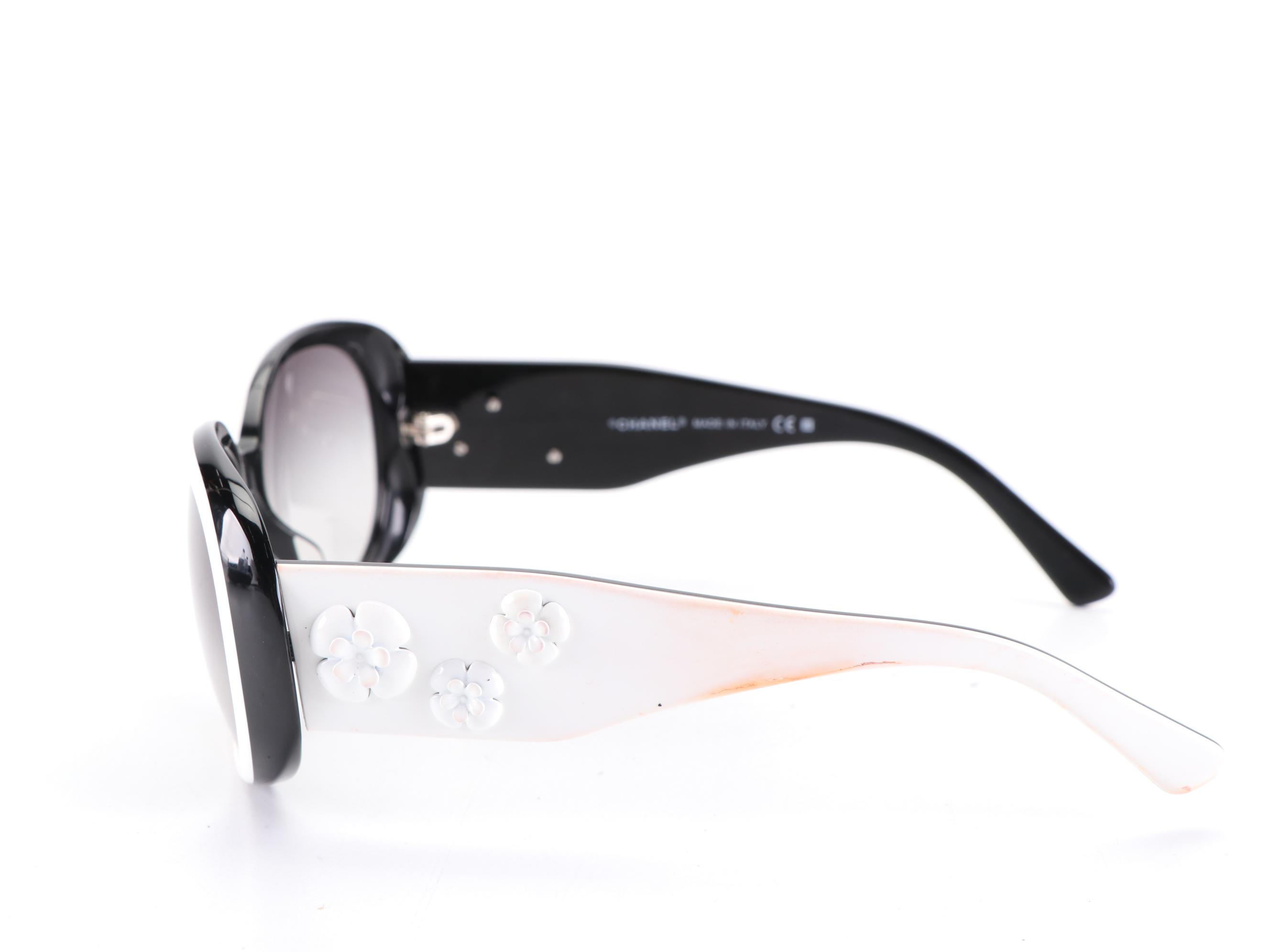 Chanel 5113 Embellished Black/White Sunglasses with Case