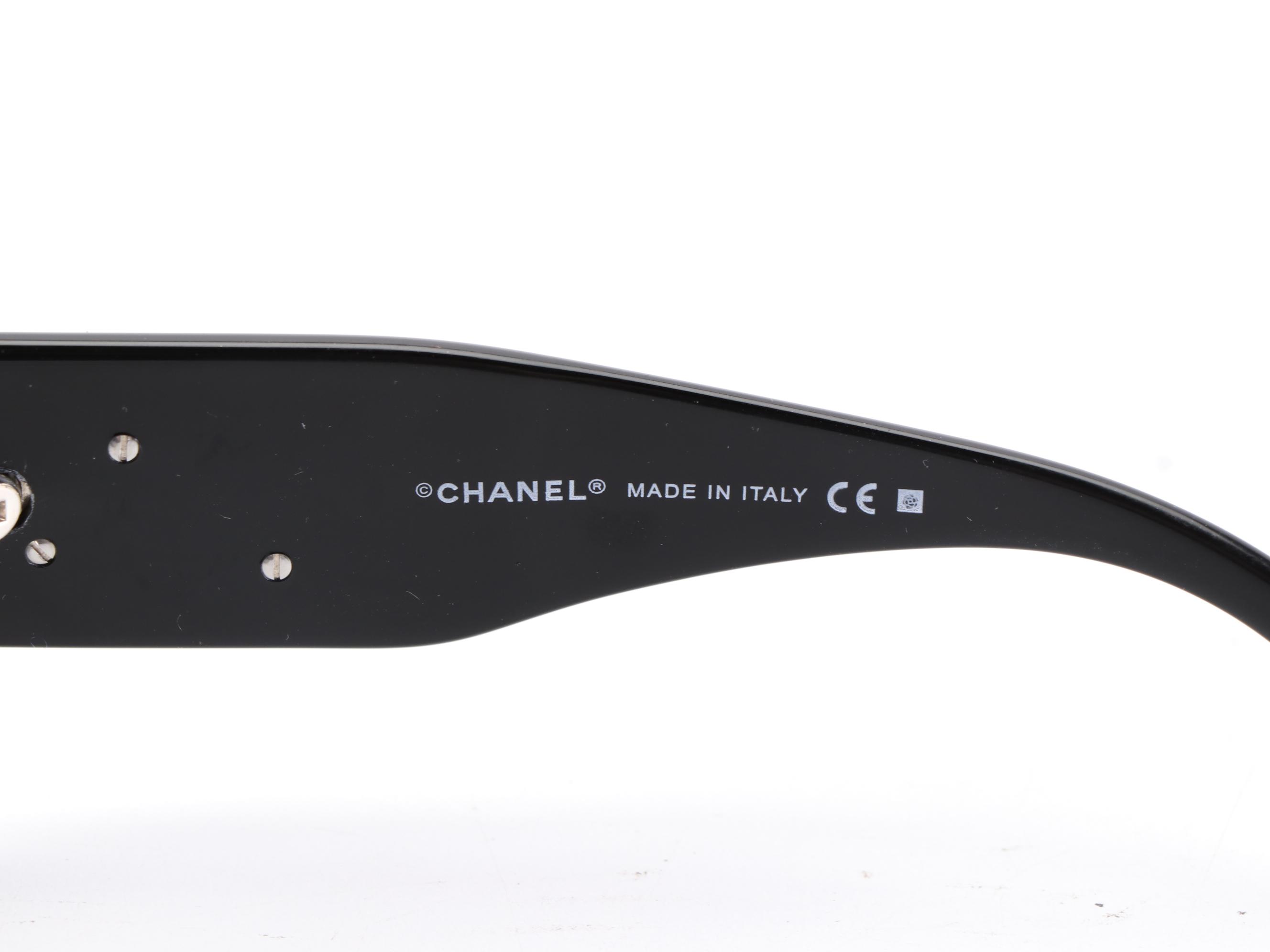 Chanel 5113 Embellished Black/White Sunglasses with Case