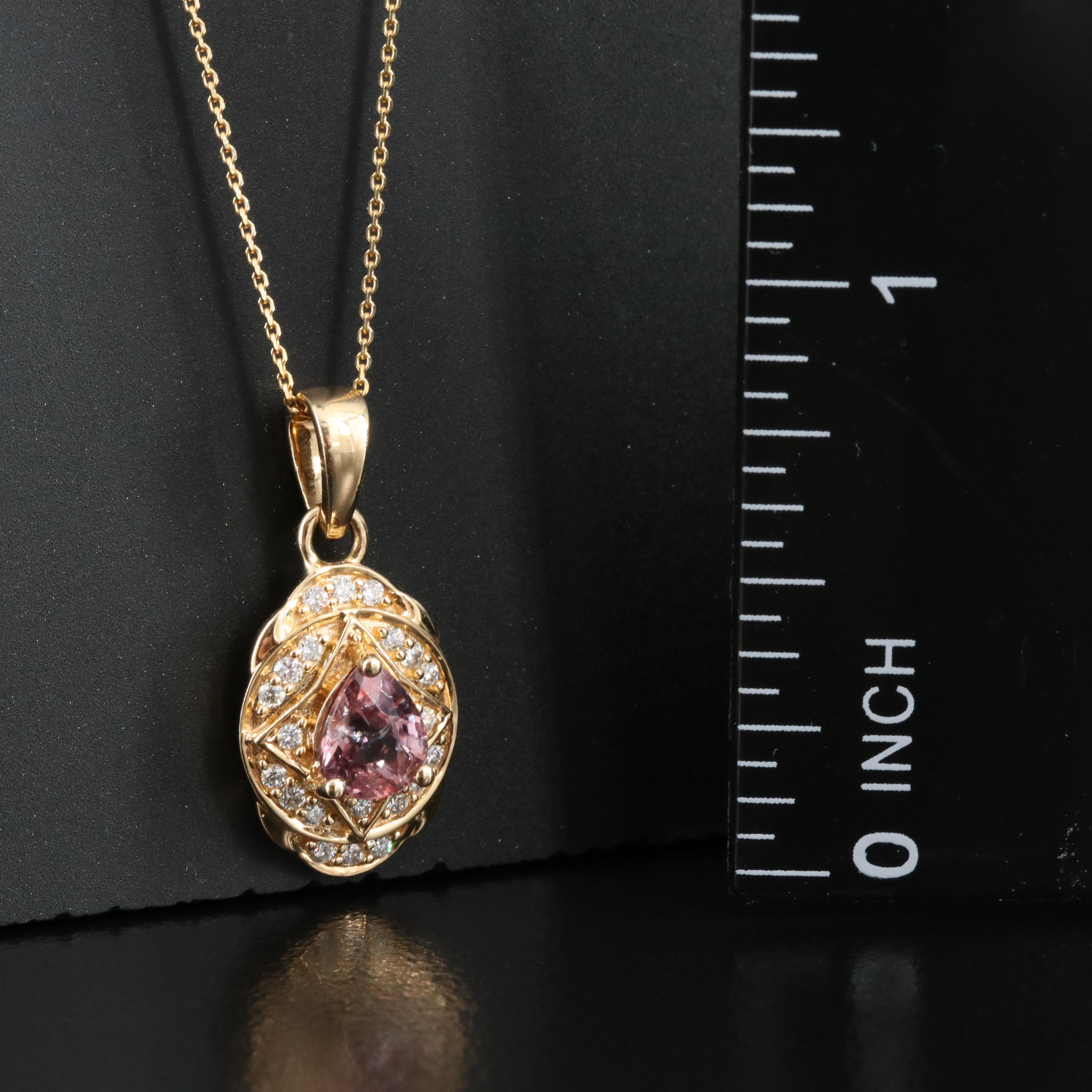 18K Sapphire and Diamond Pendant Necklace