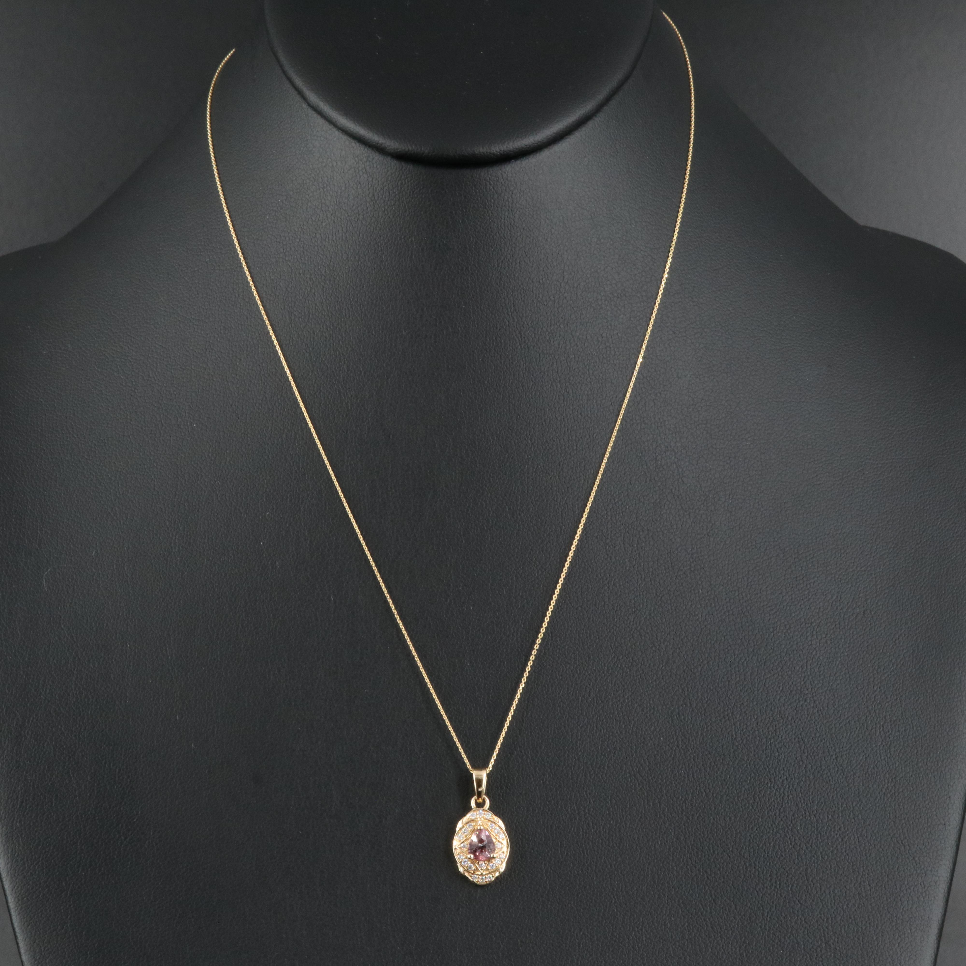 18K Sapphire and Diamond Pendant Necklace