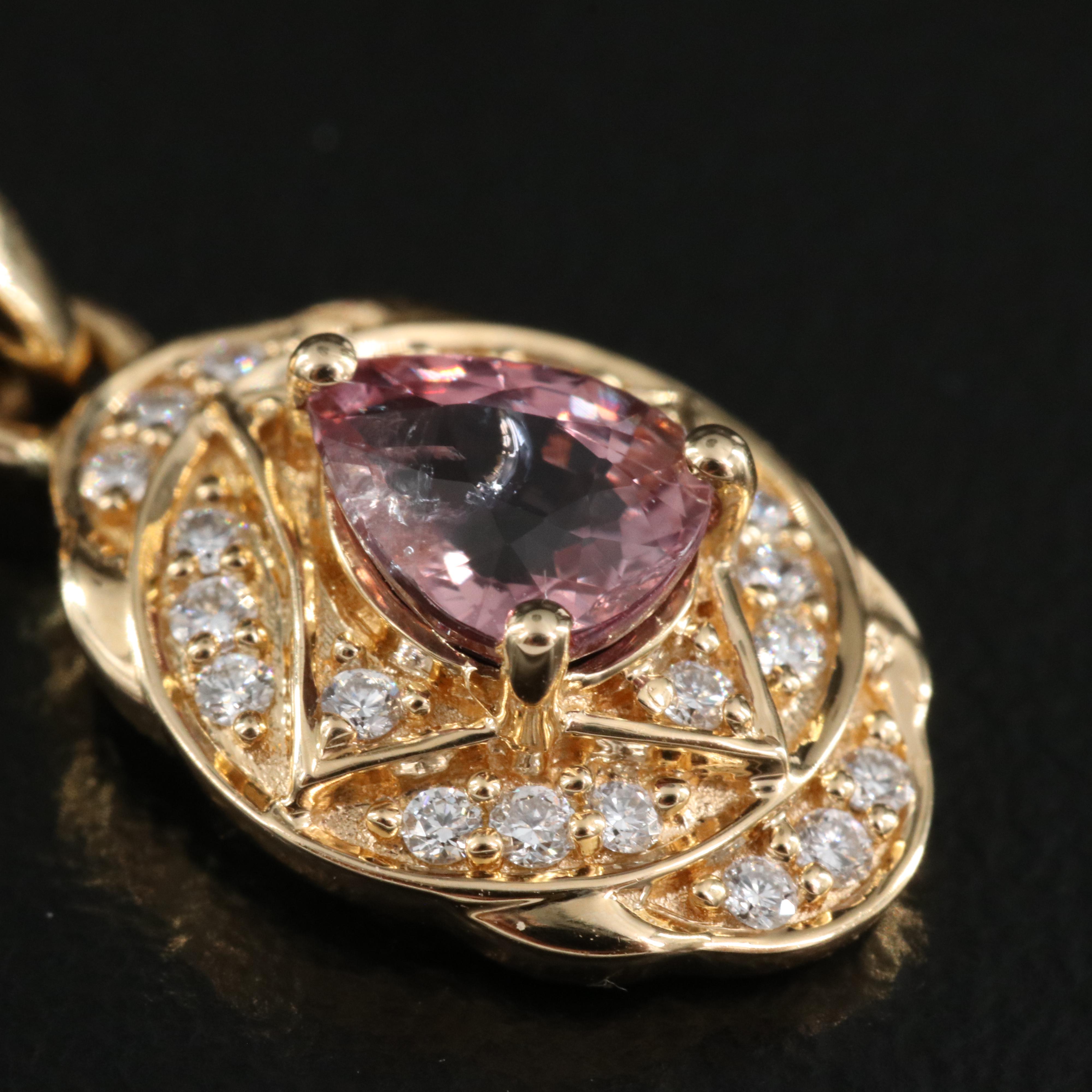 18K Sapphire and Diamond Pendant Necklace