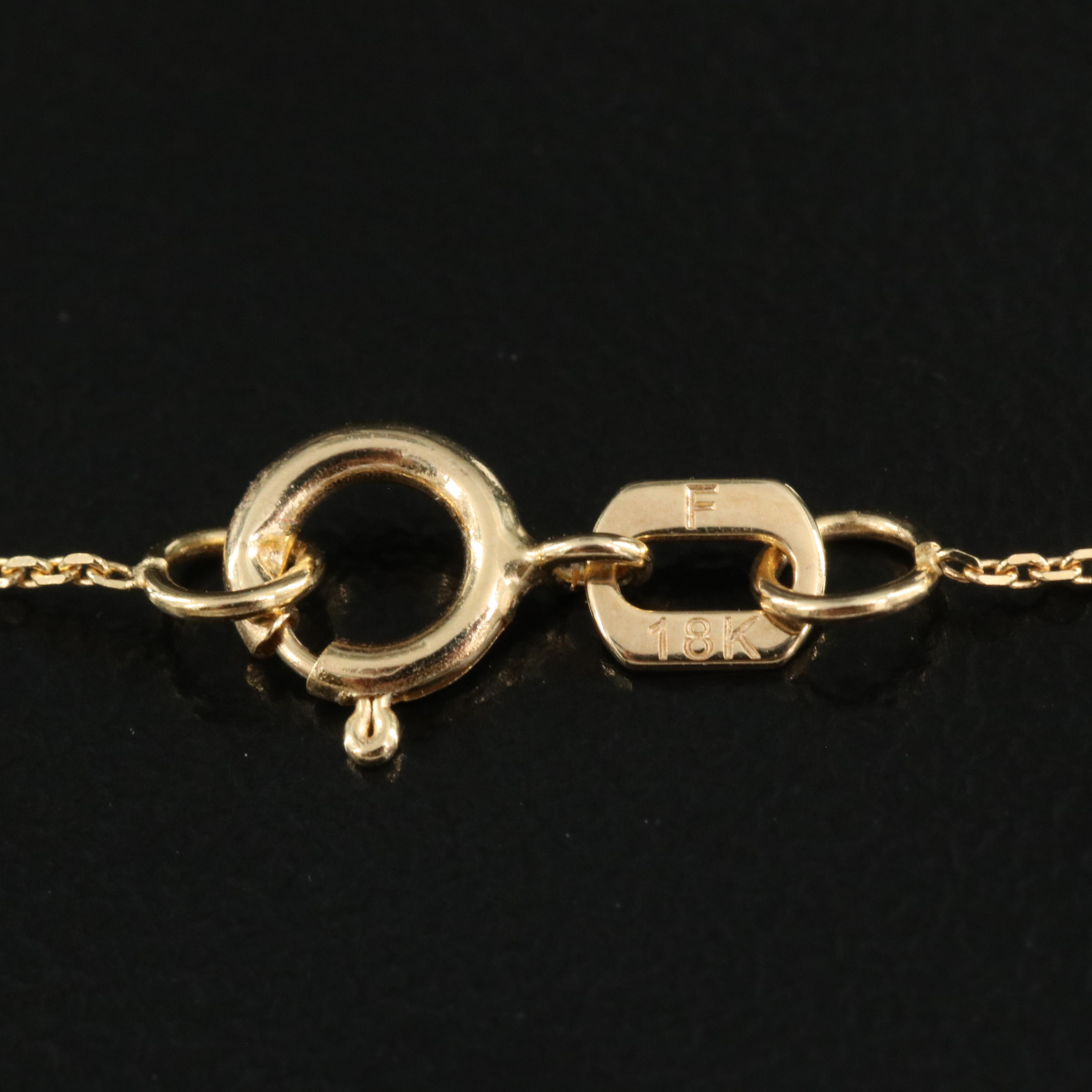 18K Sapphire and Diamond Pendant Necklace