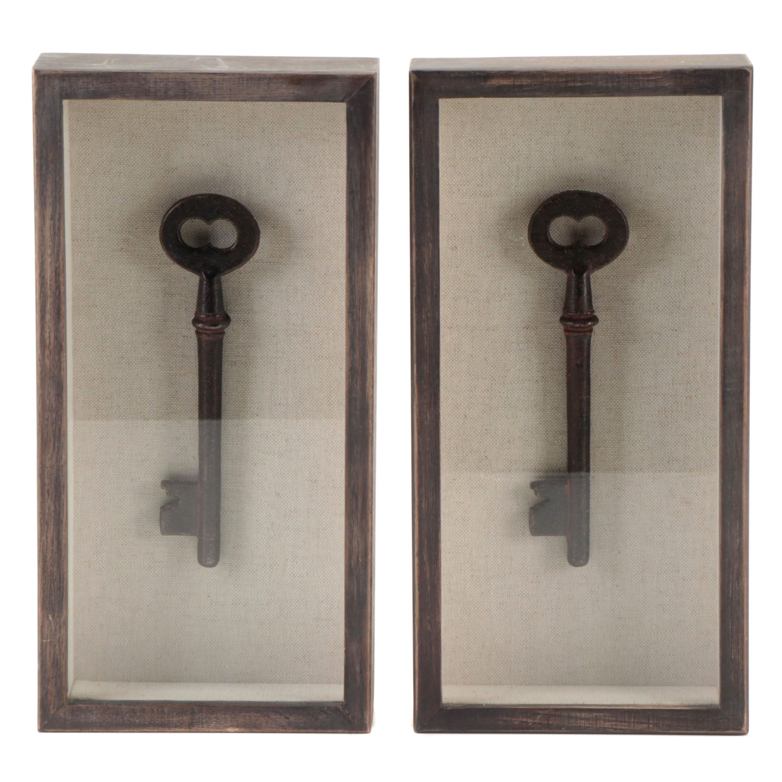 Pair of Restoration Hardware Key Shadow Boxes