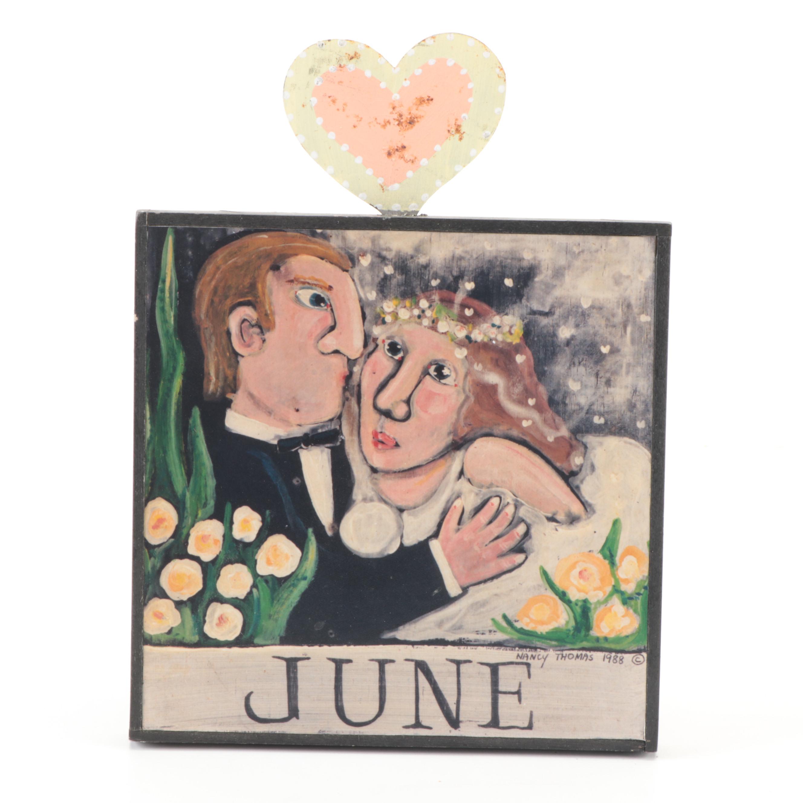 Nancy Thomas Folk Art Months of The Year Wall Hangings