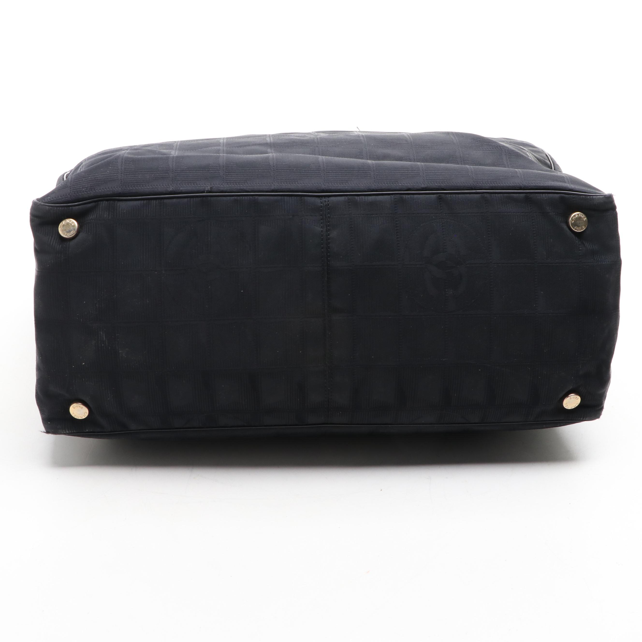 Chanel Travel Line Nylon and Leather Tote Bag