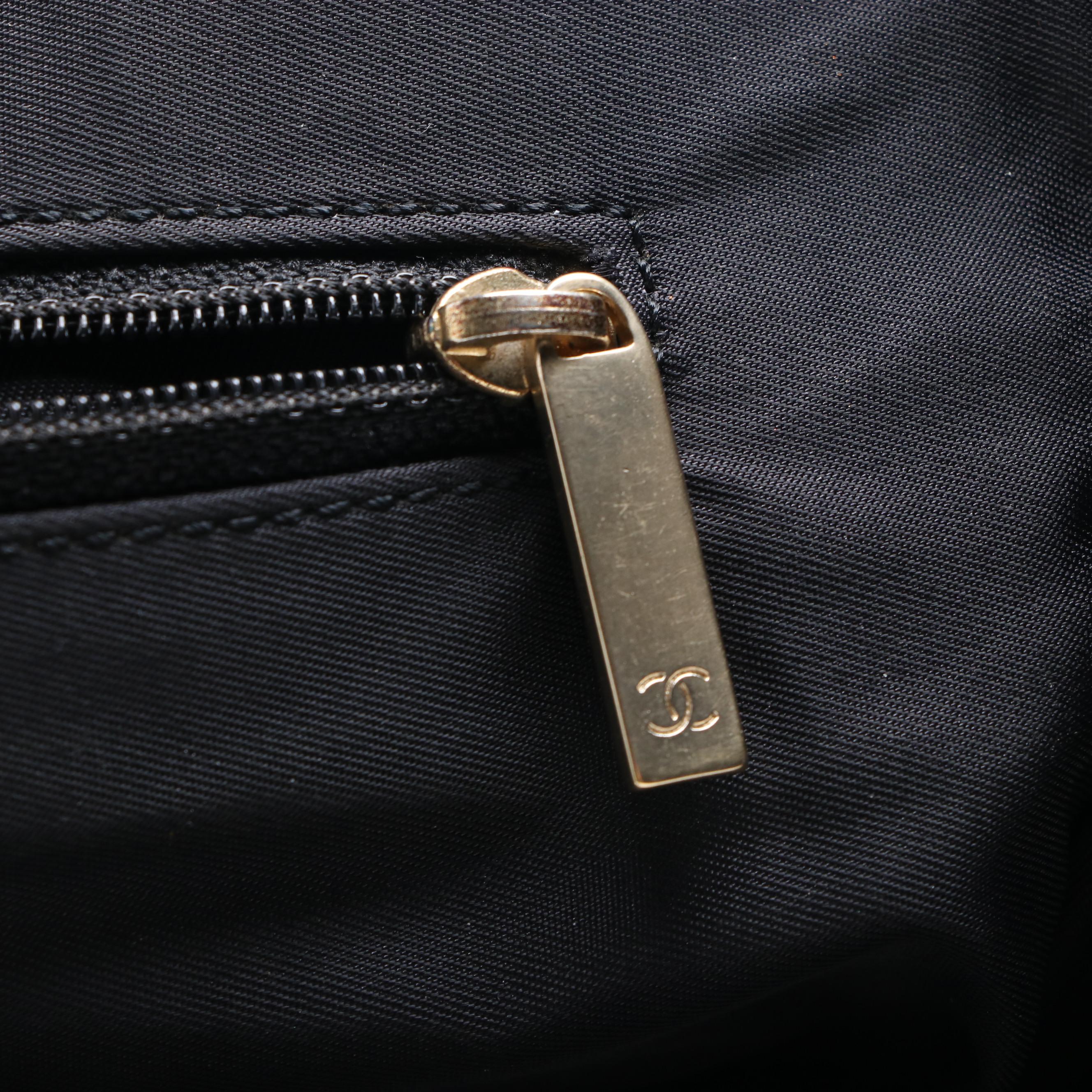 Chanel Travel Line Nylon and Leather Tote Bag