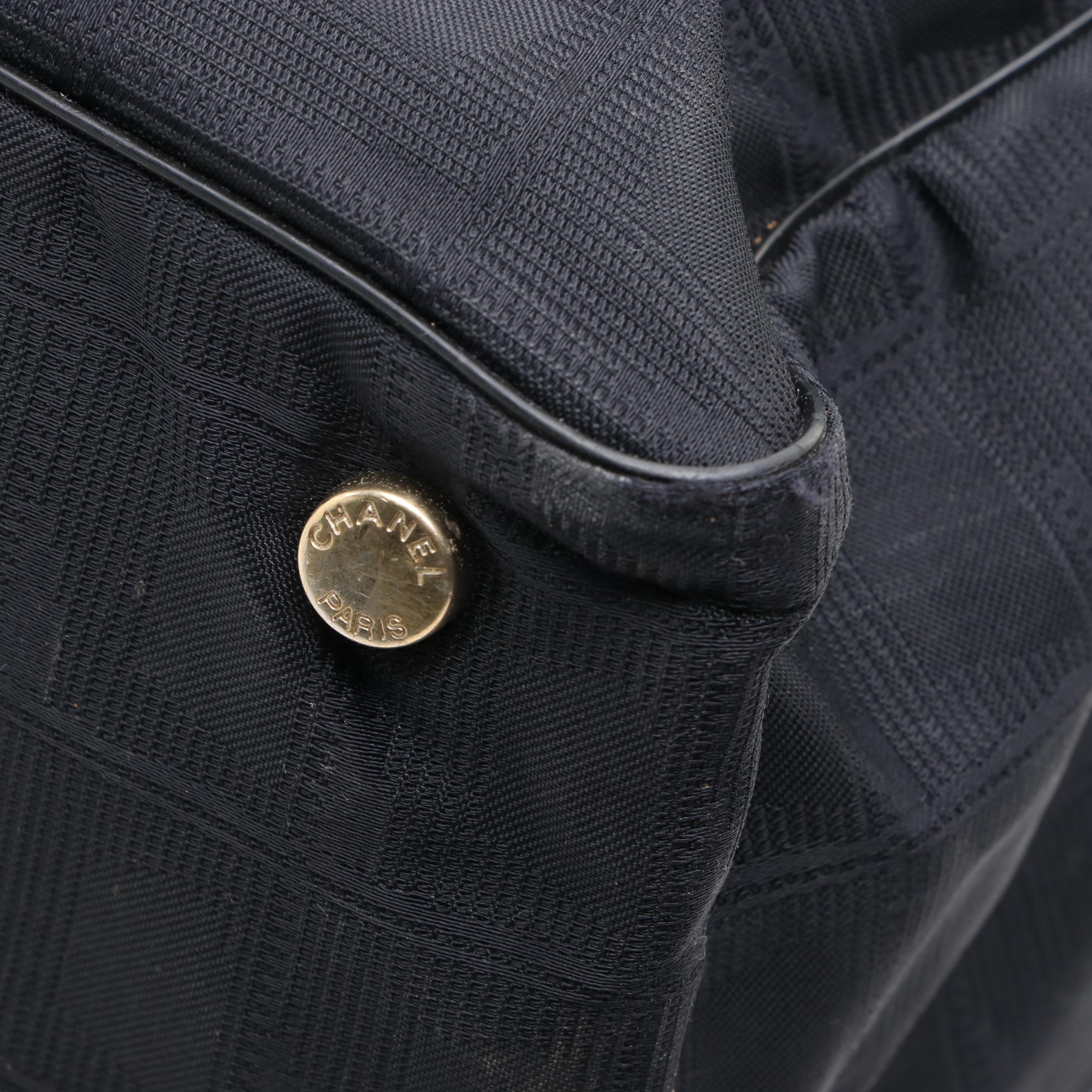 Chanel Travel Line Nylon and Leather Tote Bag