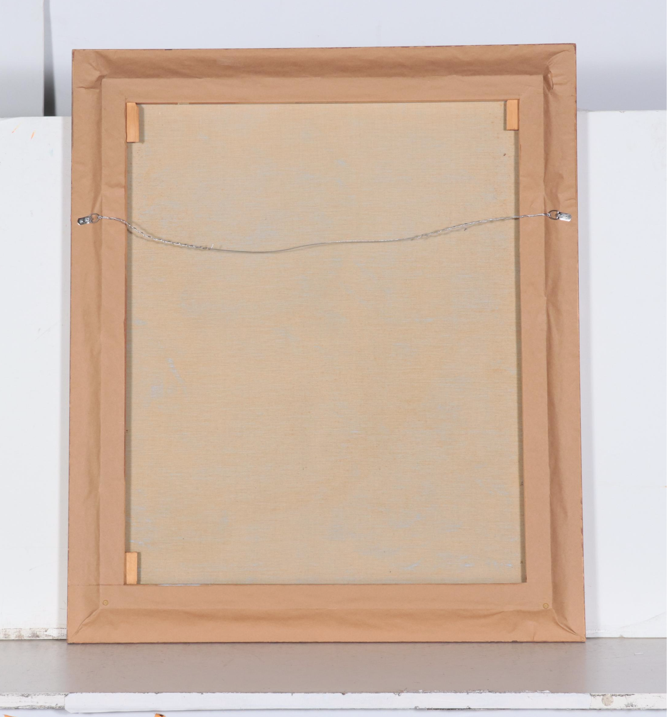 Joseph H. Sulkowski Portrait Oil Painting of Father and Daughter, 1985