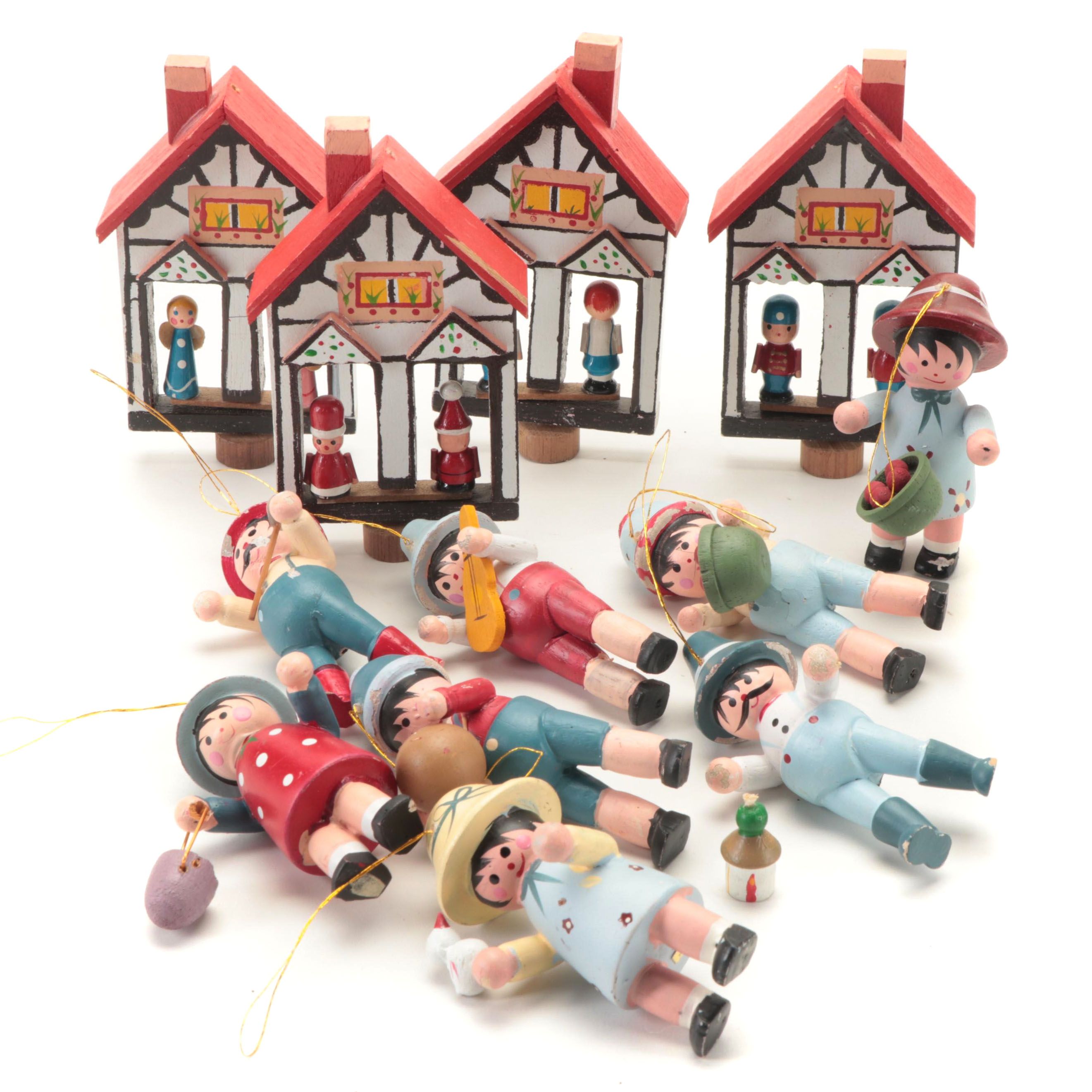 Painted Wooden Christmas Ornaments