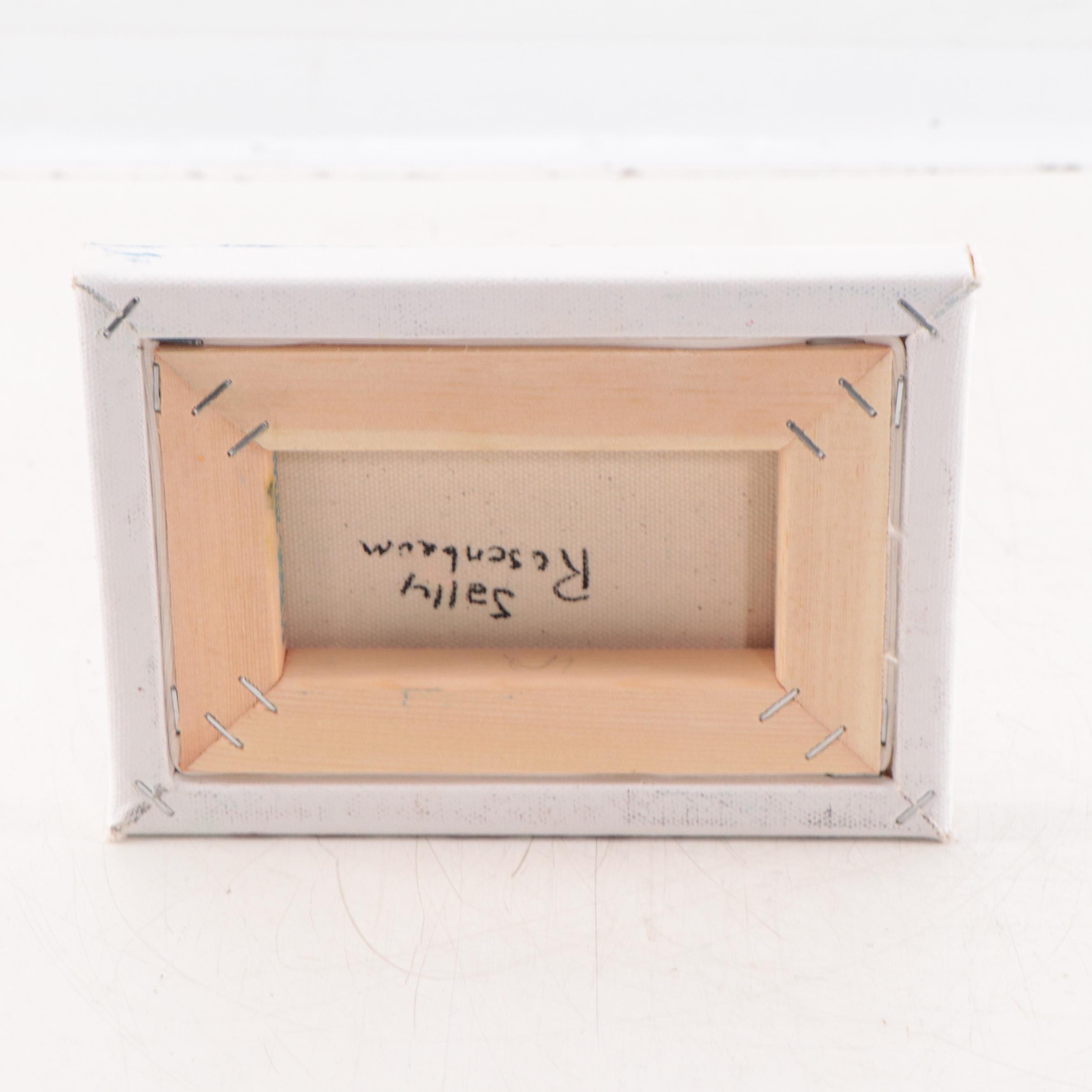 Sally Rosenbaum Oil Painting of Figure at Beach, 21st Century