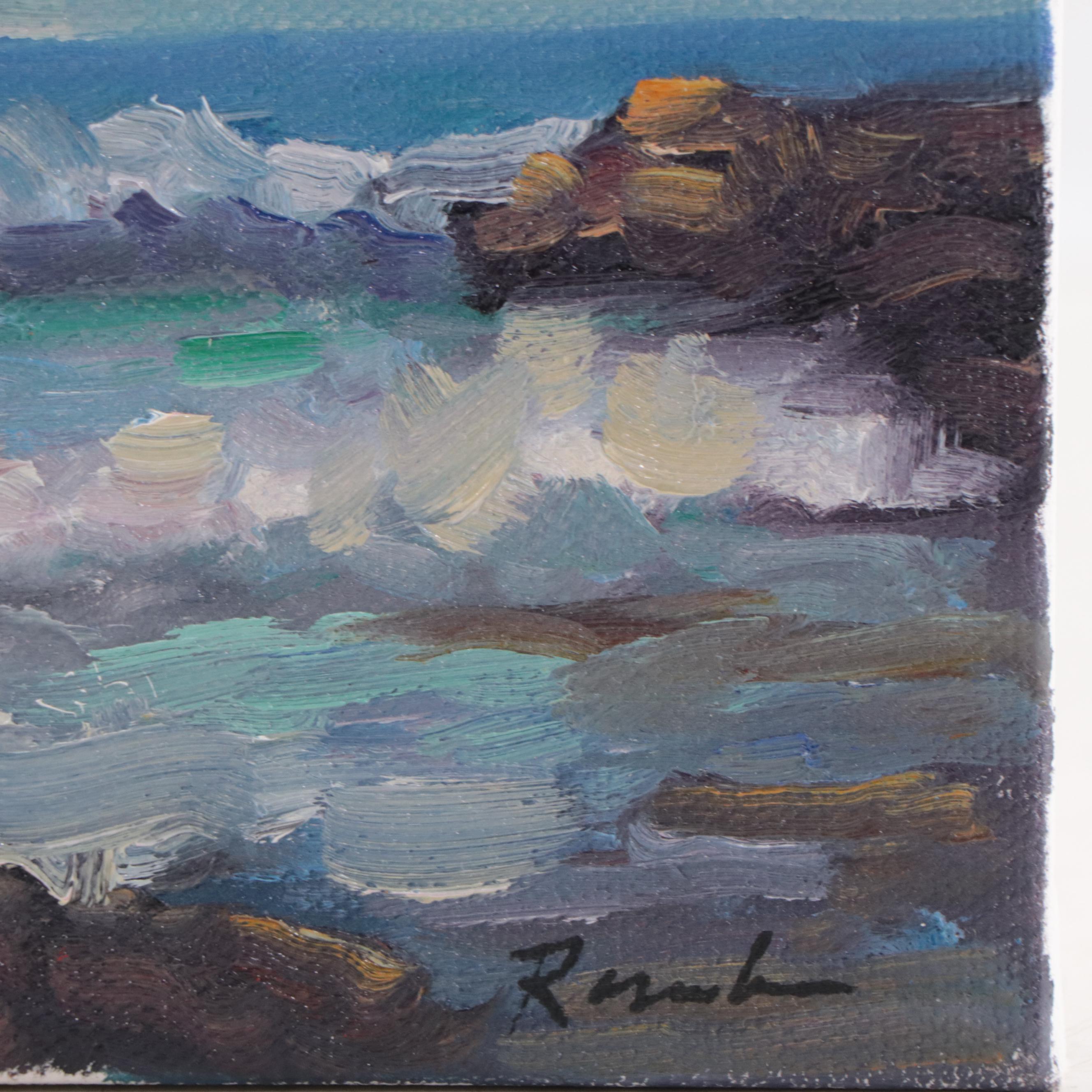 Sally Rosenbaum Seascape Oil Painting, 21st Century