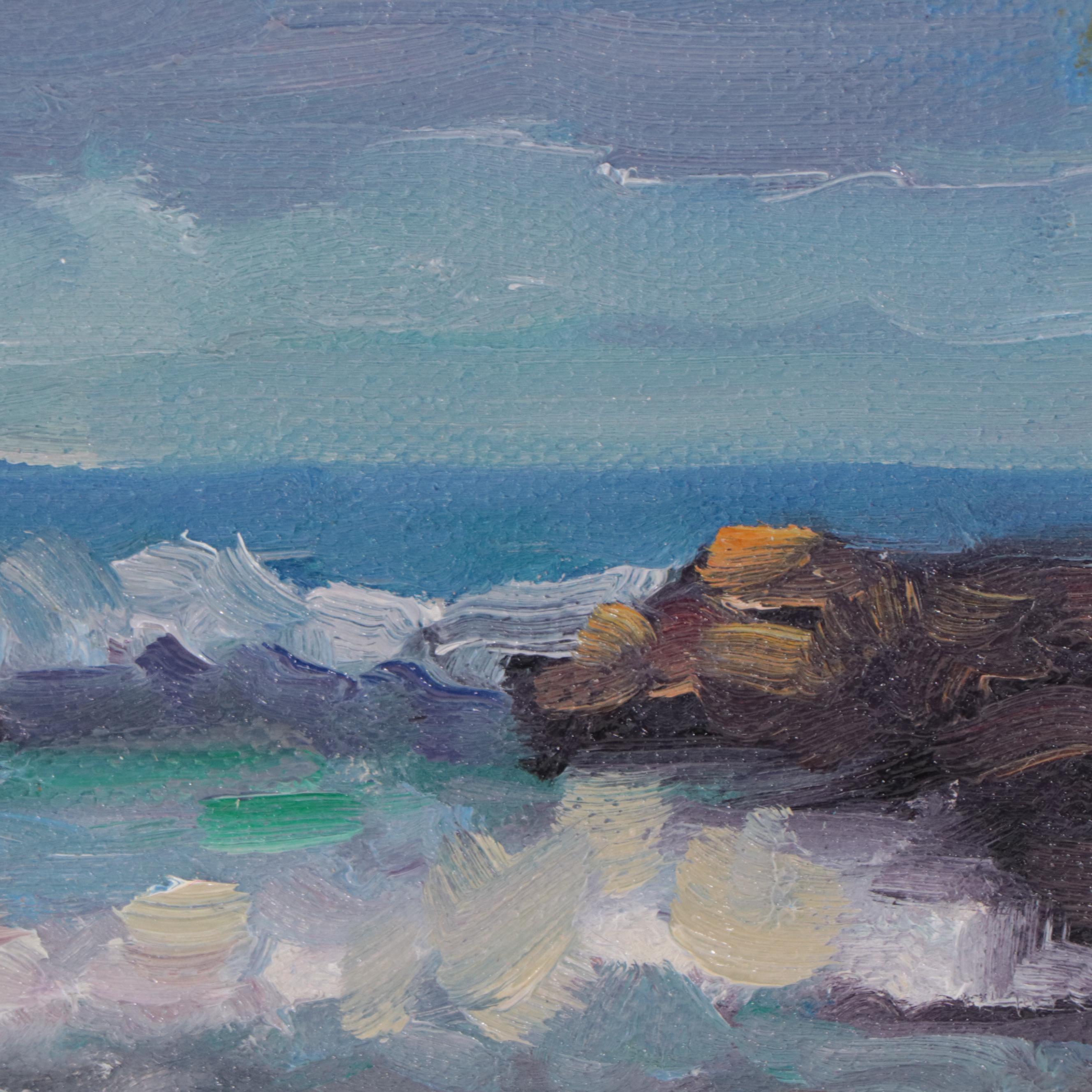 Sally Rosenbaum Seascape Oil Painting, 21st Century