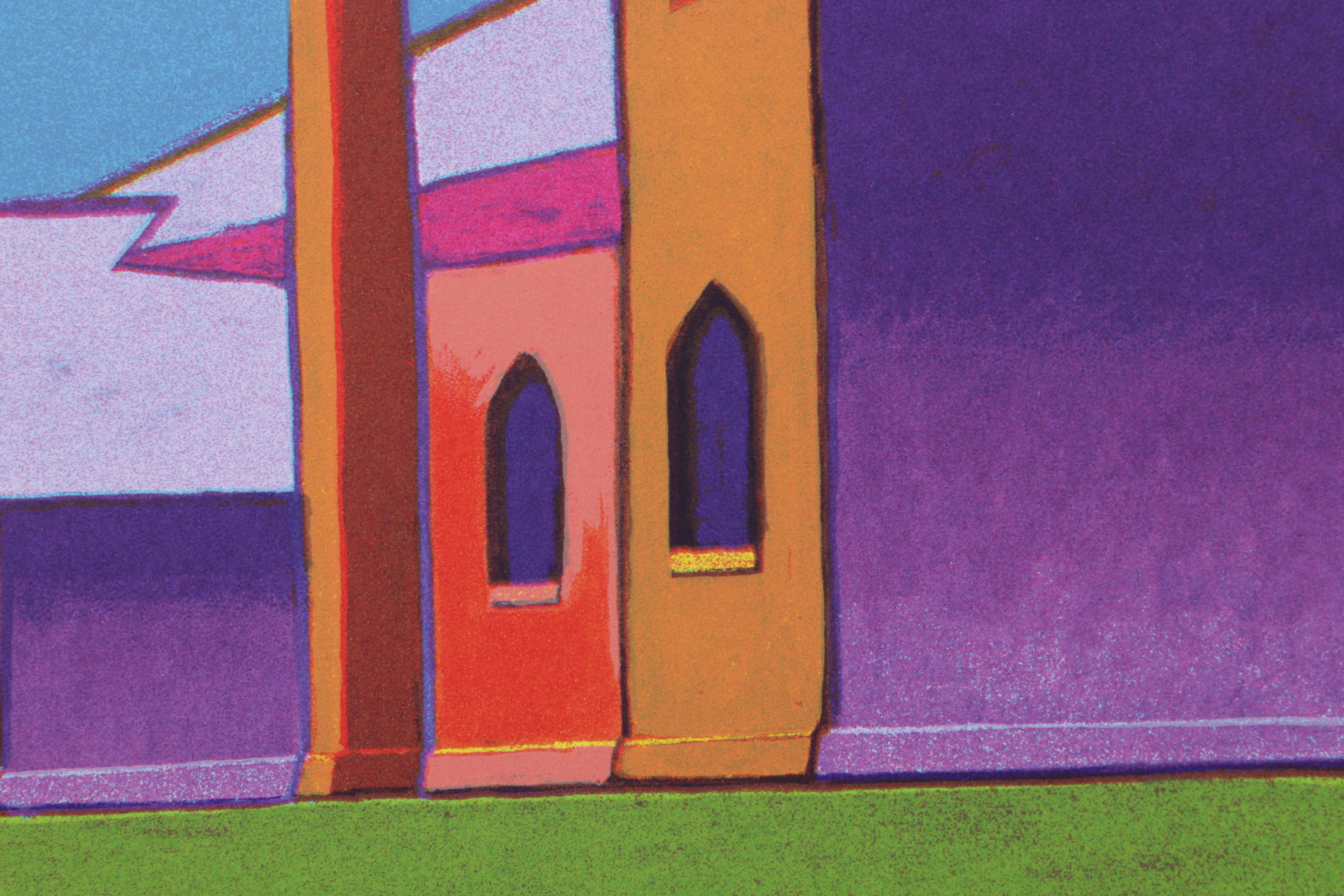 John Nieto Serigraph "Anton Chico Church," 1996