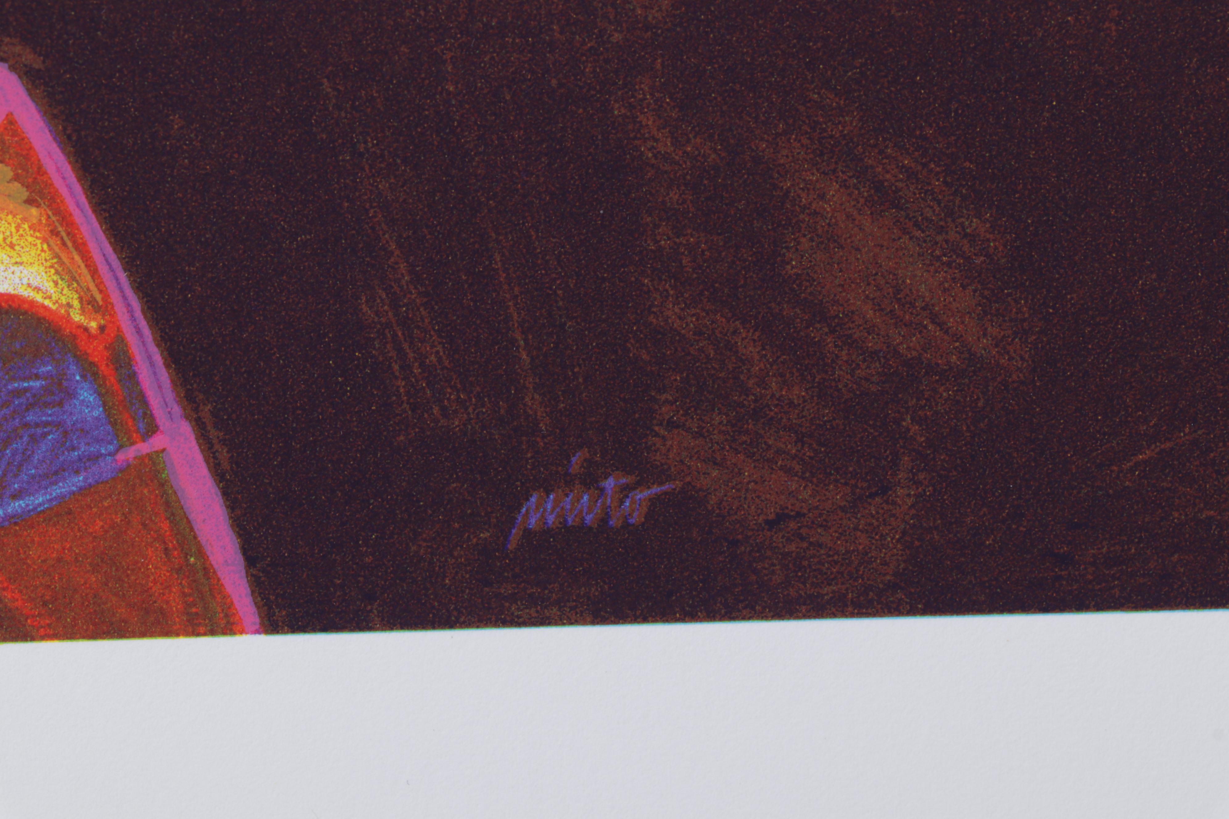 John Nieto Serigraph "Anton Chico Church," 1996