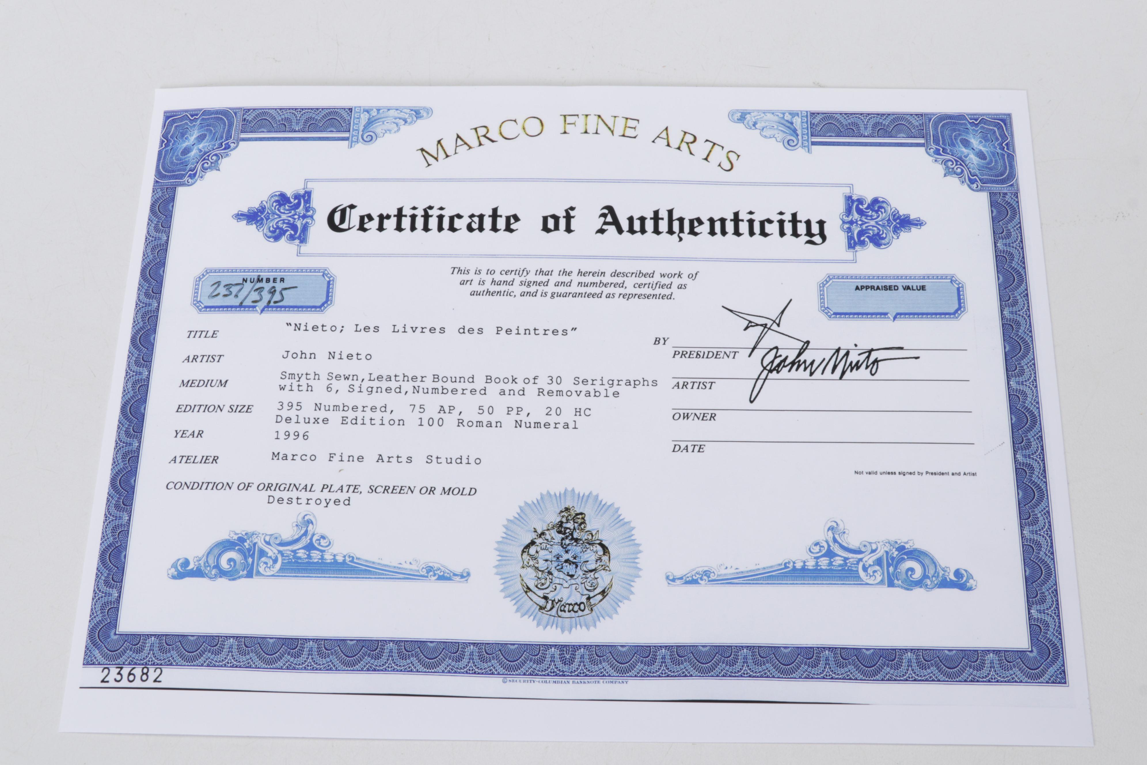 John Nieto Serigraph "Nambe," 1996