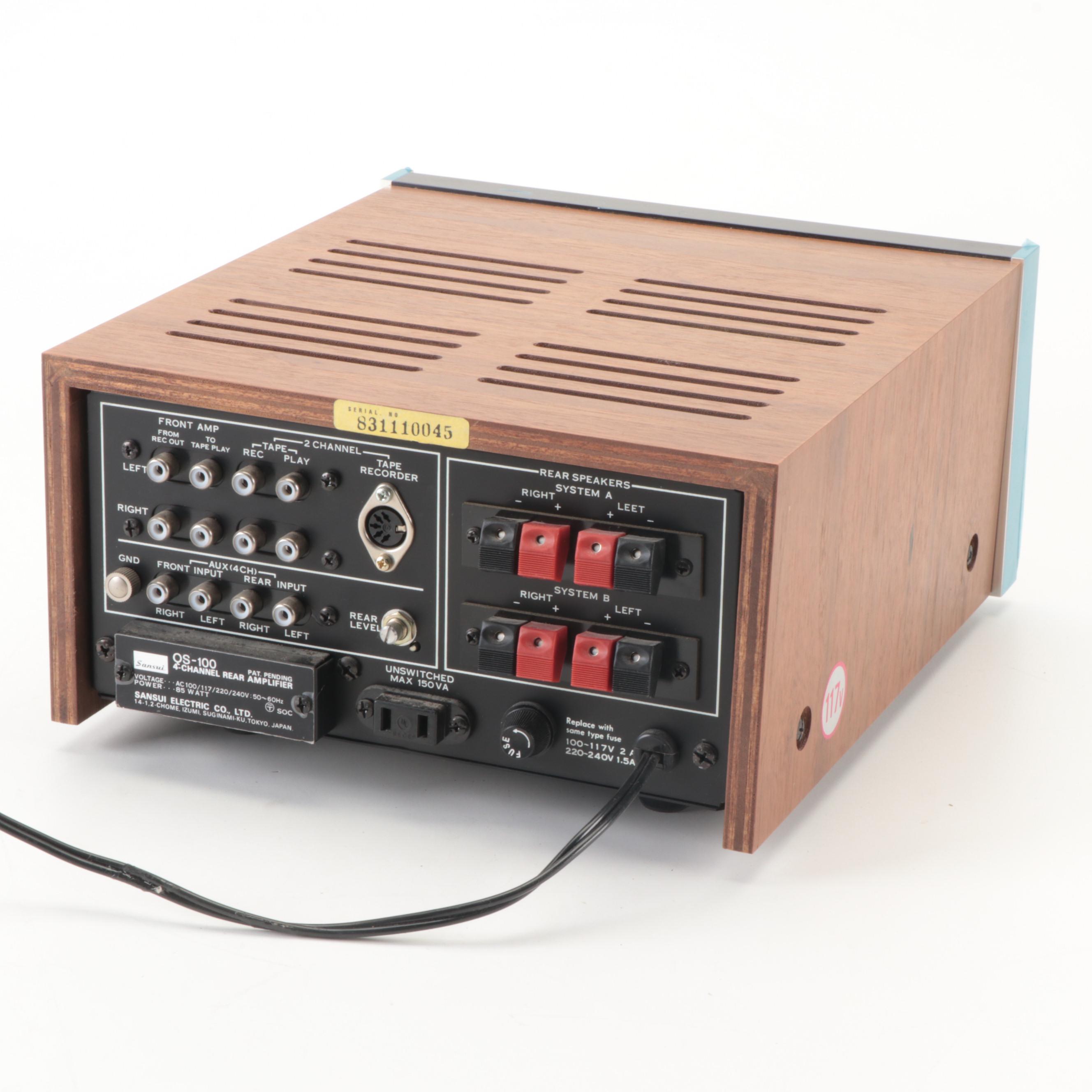 Sansui 4-Channel Amplifier With Pioneer Graphic Equalizer