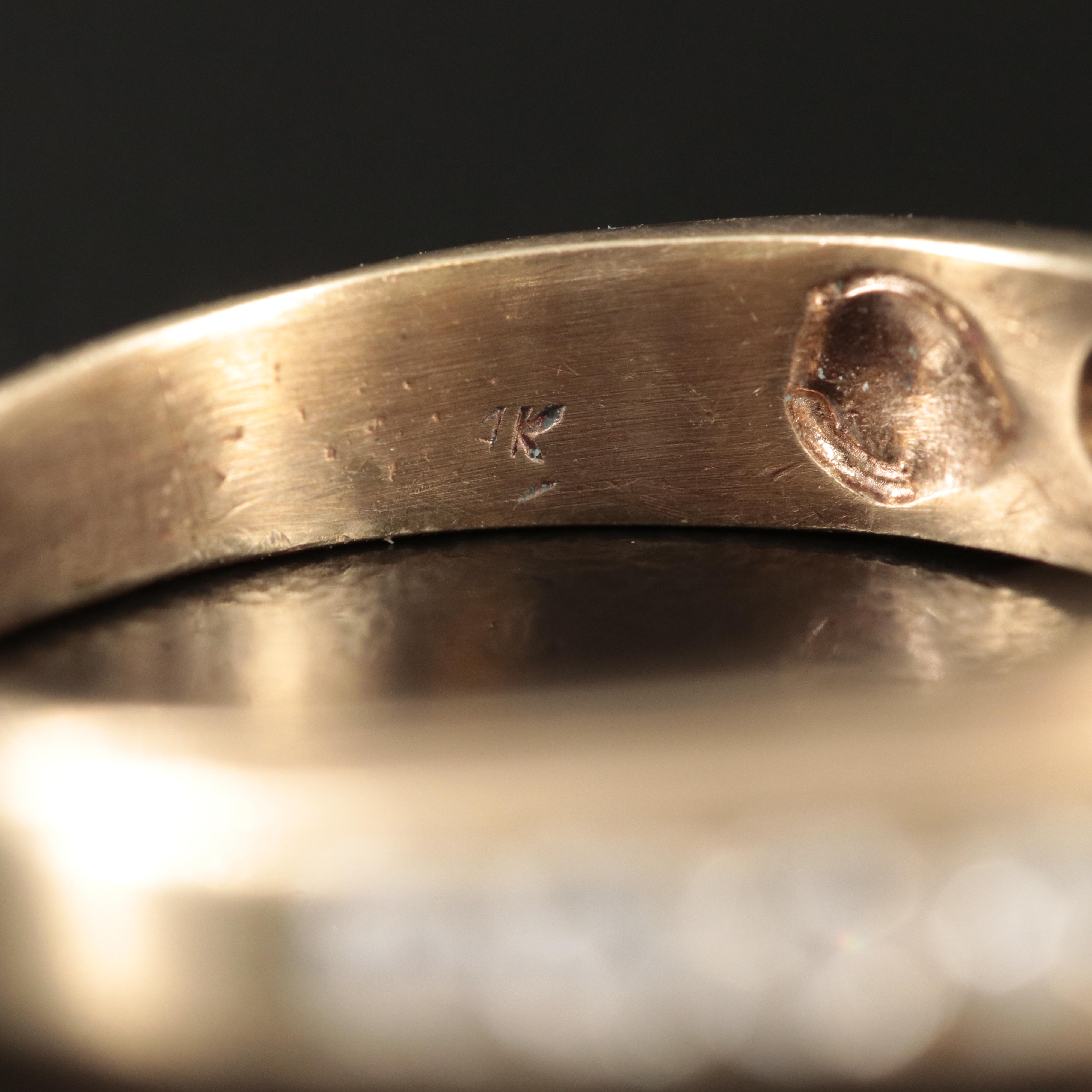 14K Cubic Zirconia Semi Mount Ring