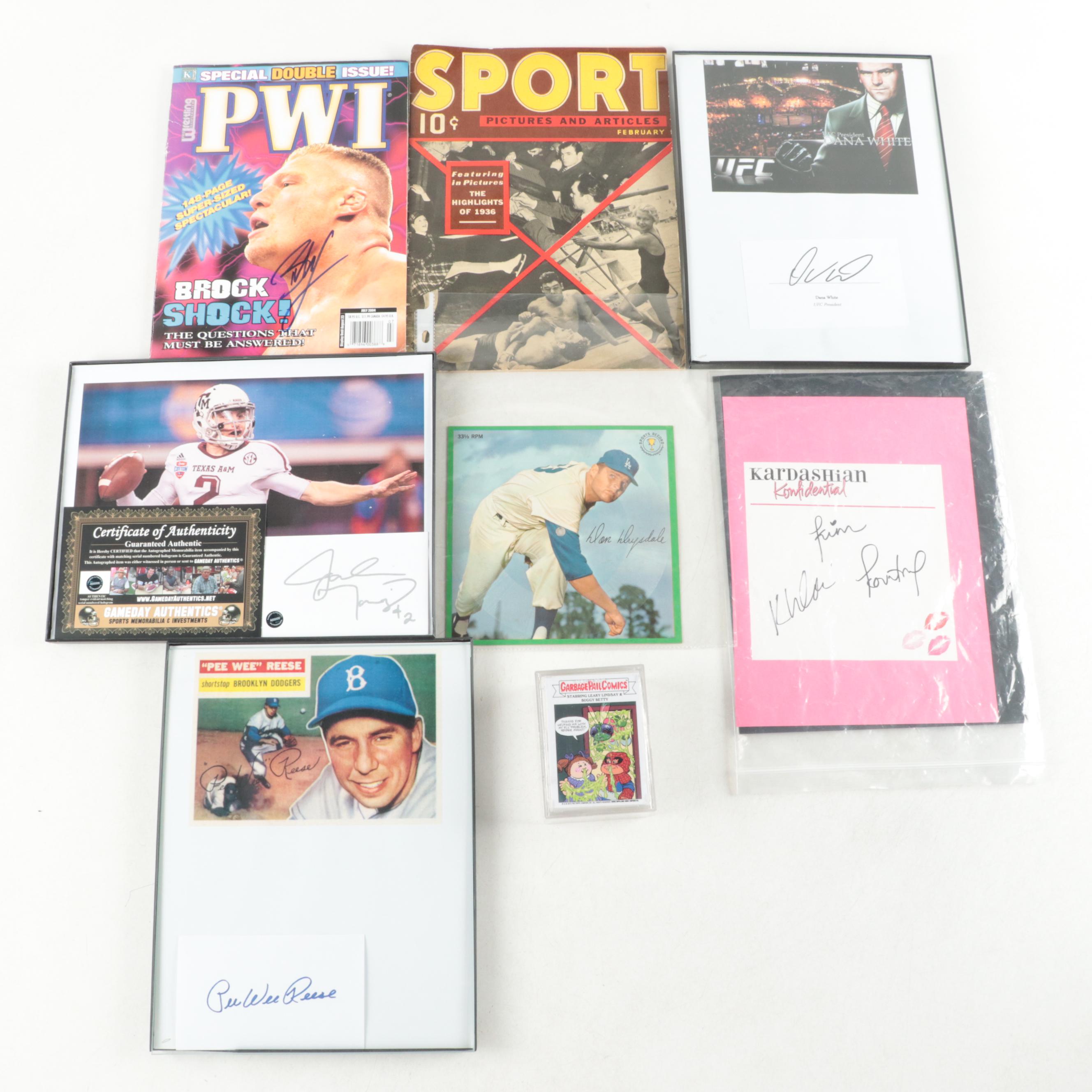 The Kardashians, Dana White, Brock Lesnar, More Celebrity and Sports Signatures