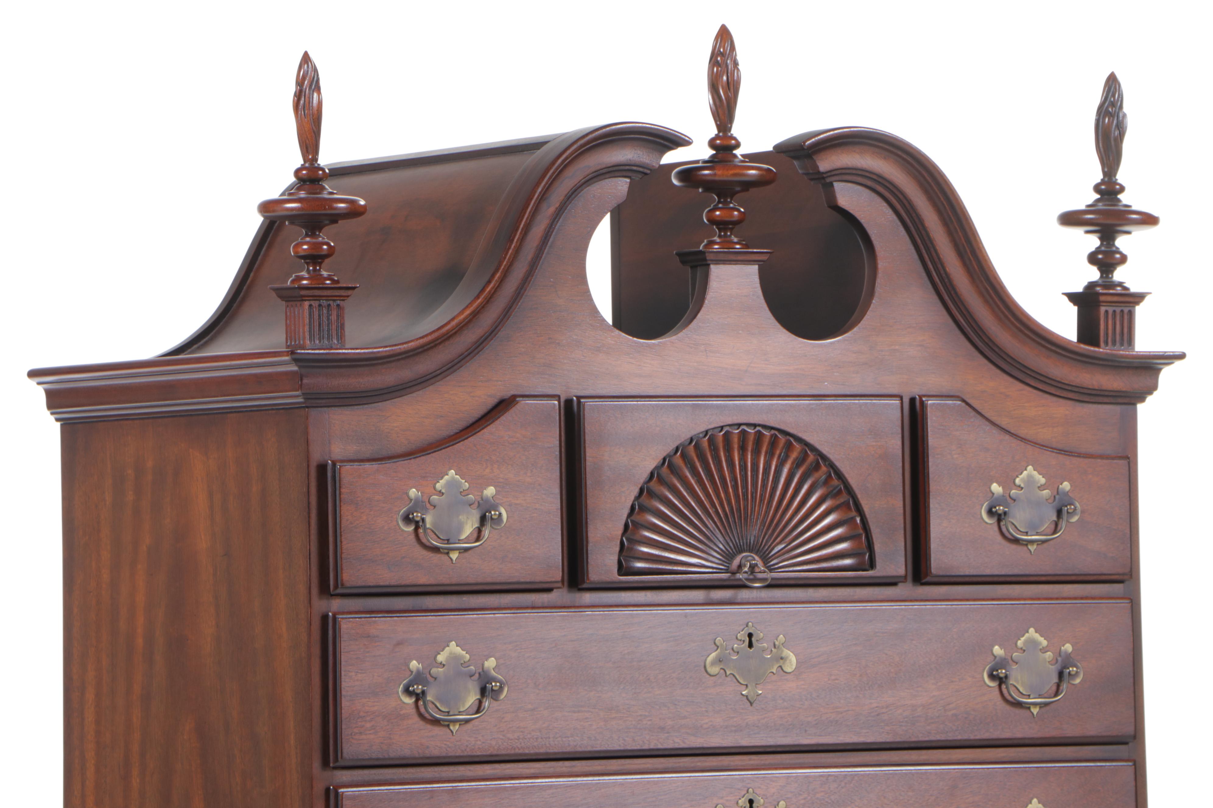 Kindel Furniture Queen Anne Style Mahogany Highboy