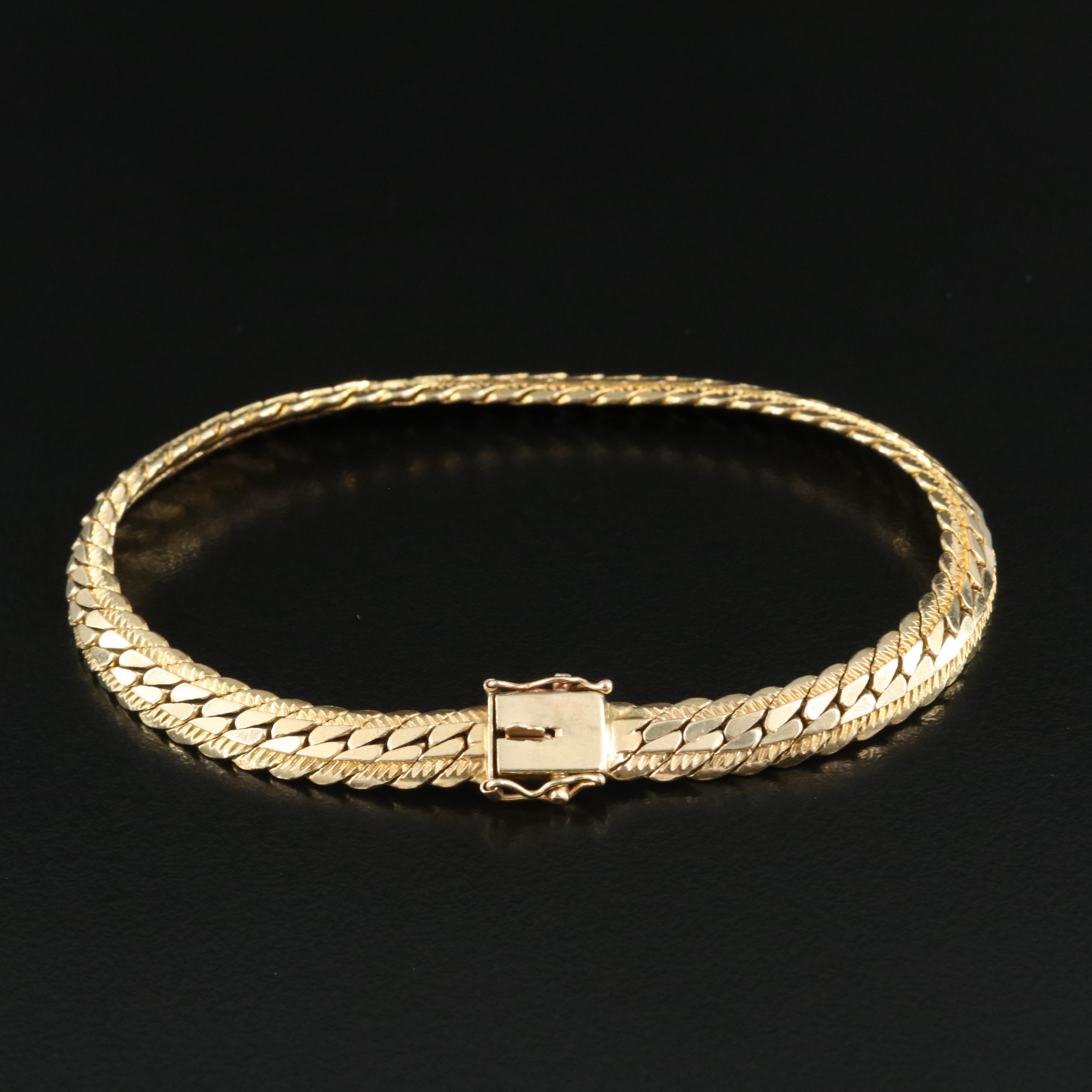 14K Curb Chain Bracelet