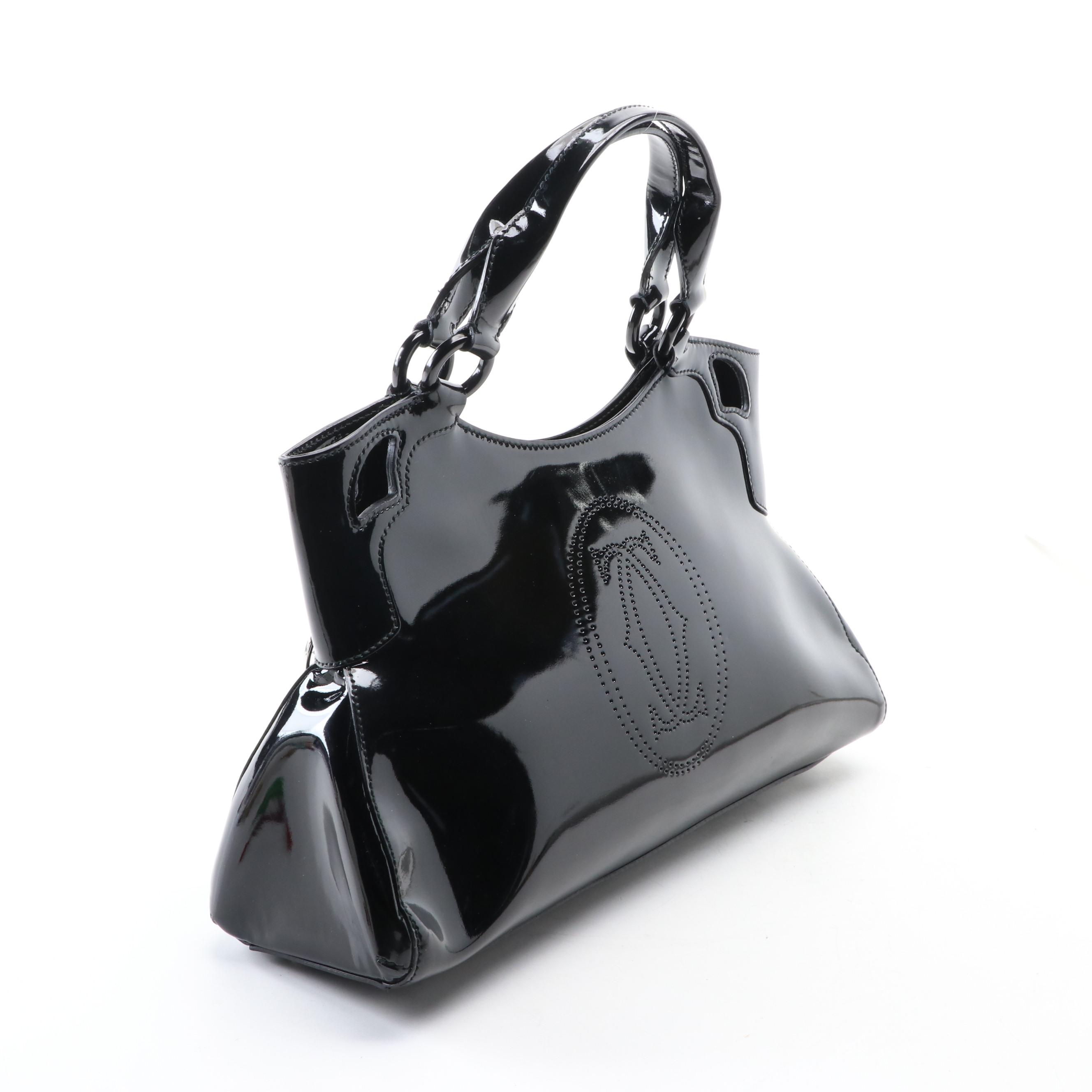 Cartier Marcello Patent Leather Handbag