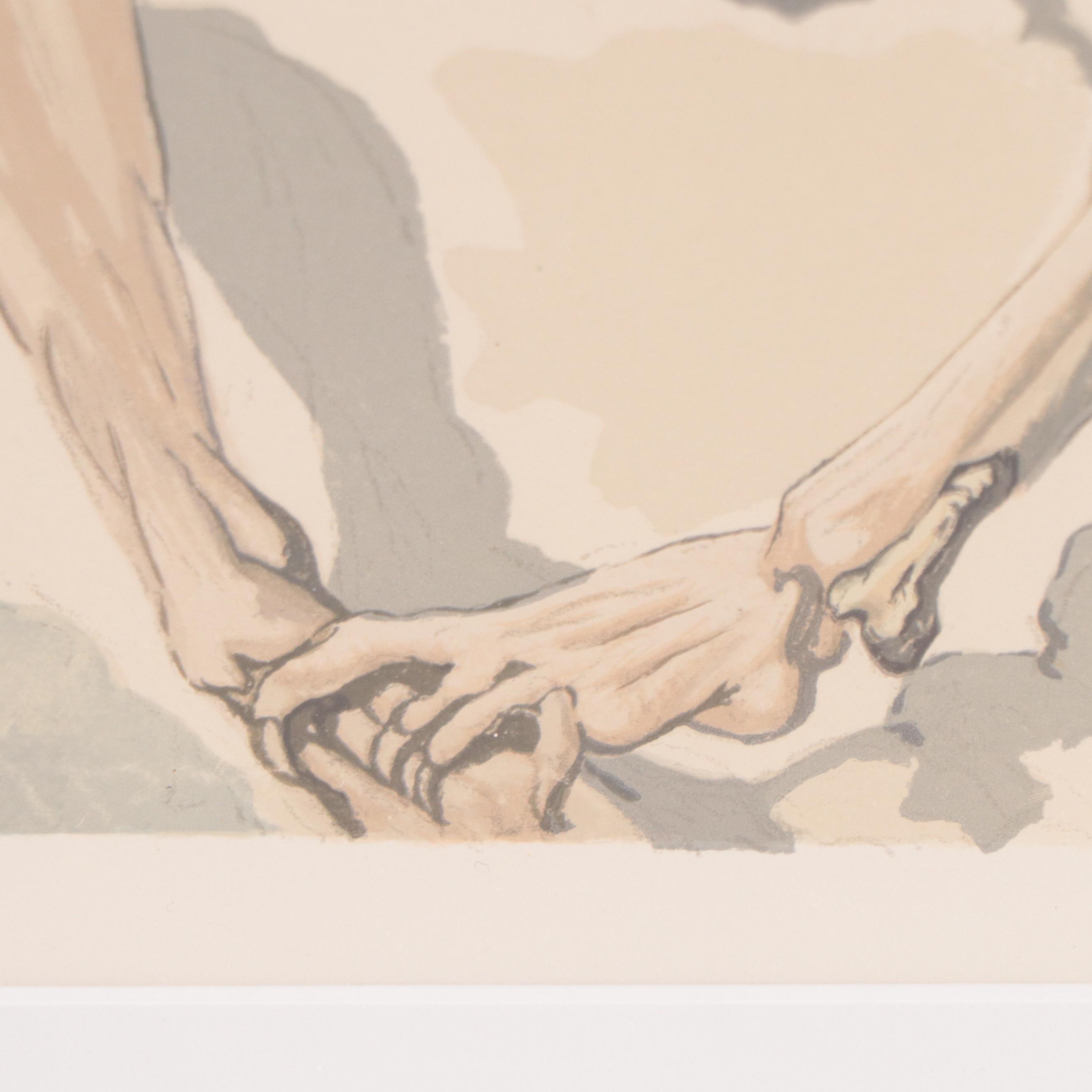 Salvador Dalí Wood Engraving "L’ange Déchu"