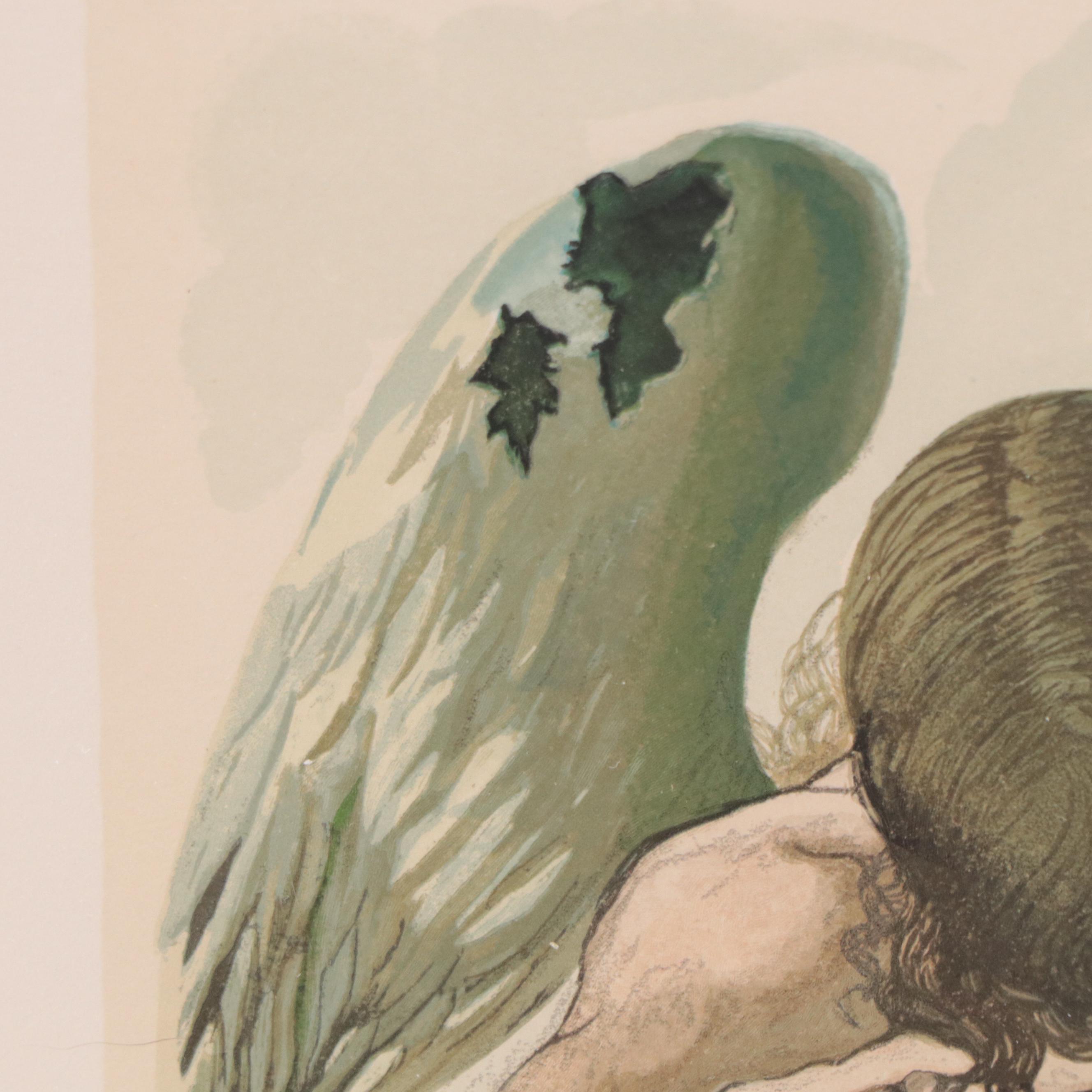 Salvador Dalí Wood Engraving "L’ange Déchu"