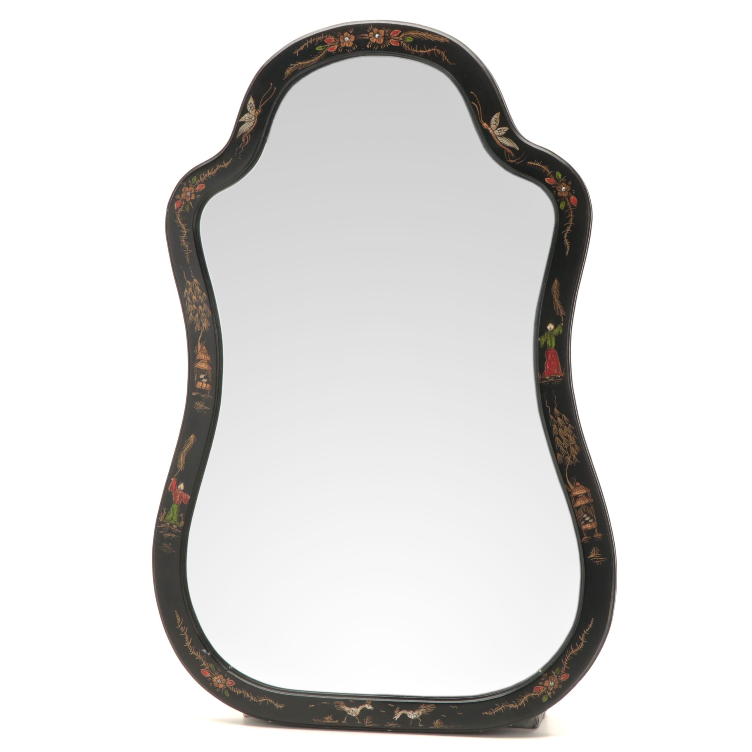 Friedman Brothers Decorative Arts Hand-Painted Wall Mirror, 20th Century