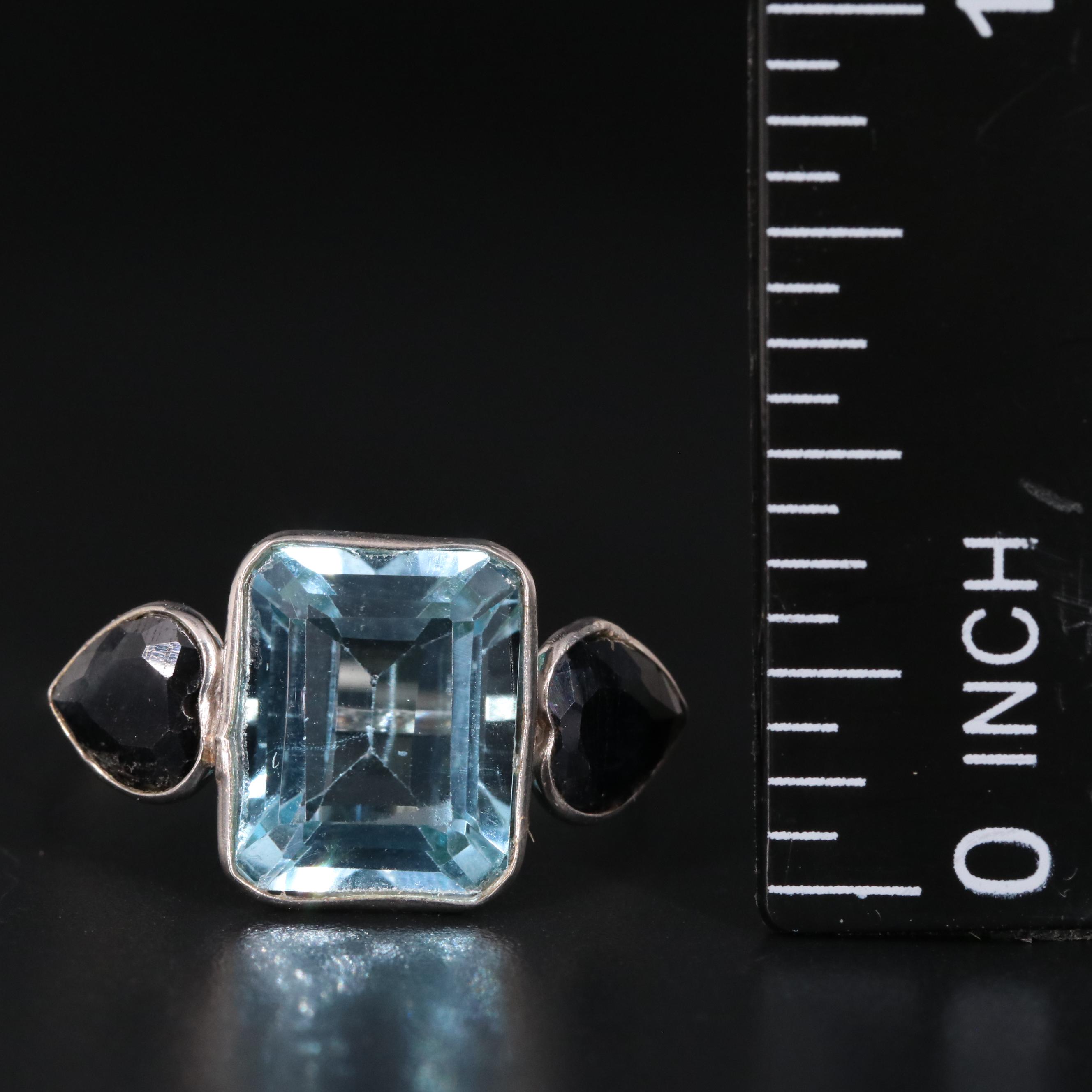 14K Topaz and Sapphire Ring