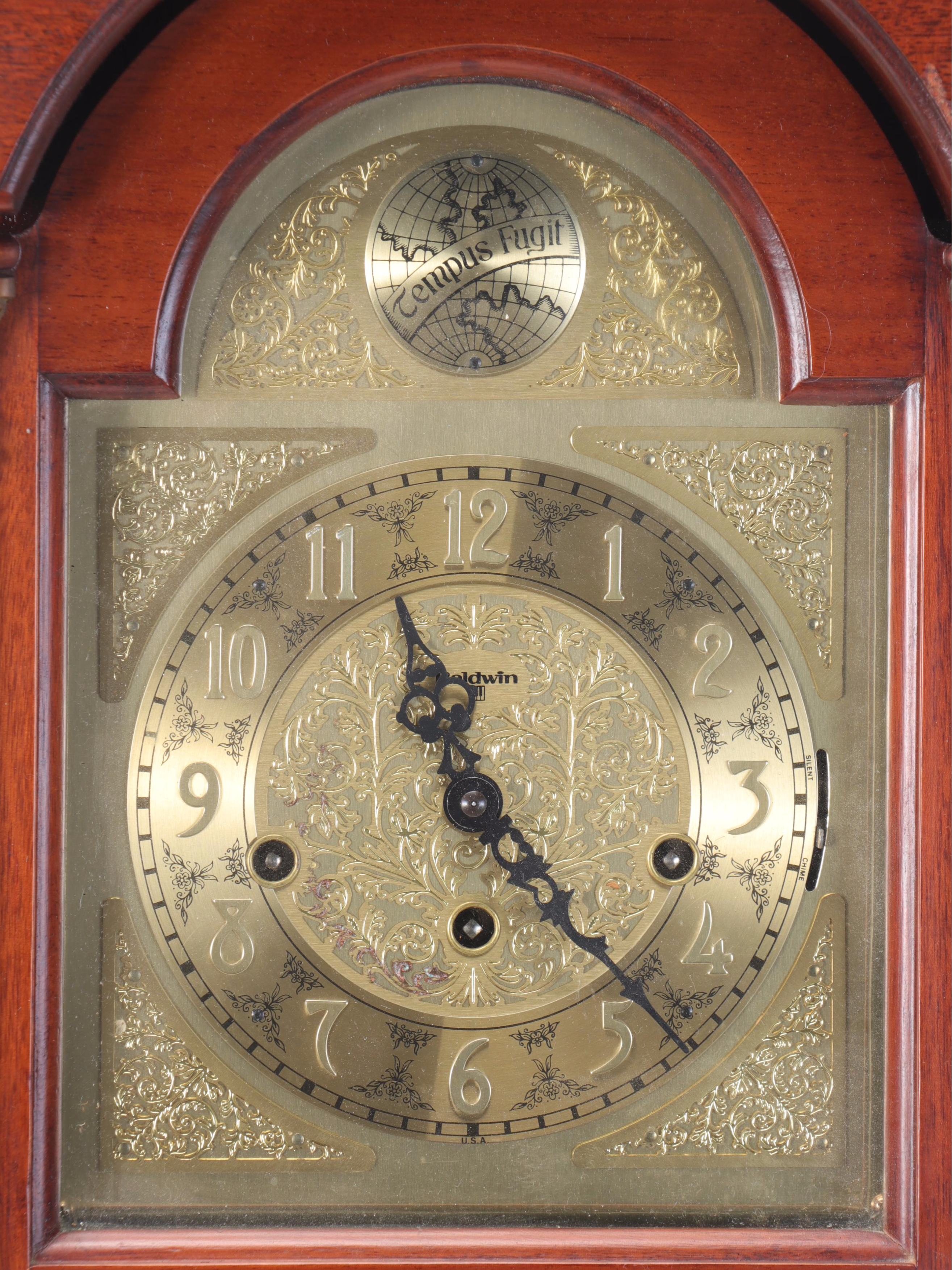 Baldwin Federal Style Brass-Mounted Mahogany Wall Clock