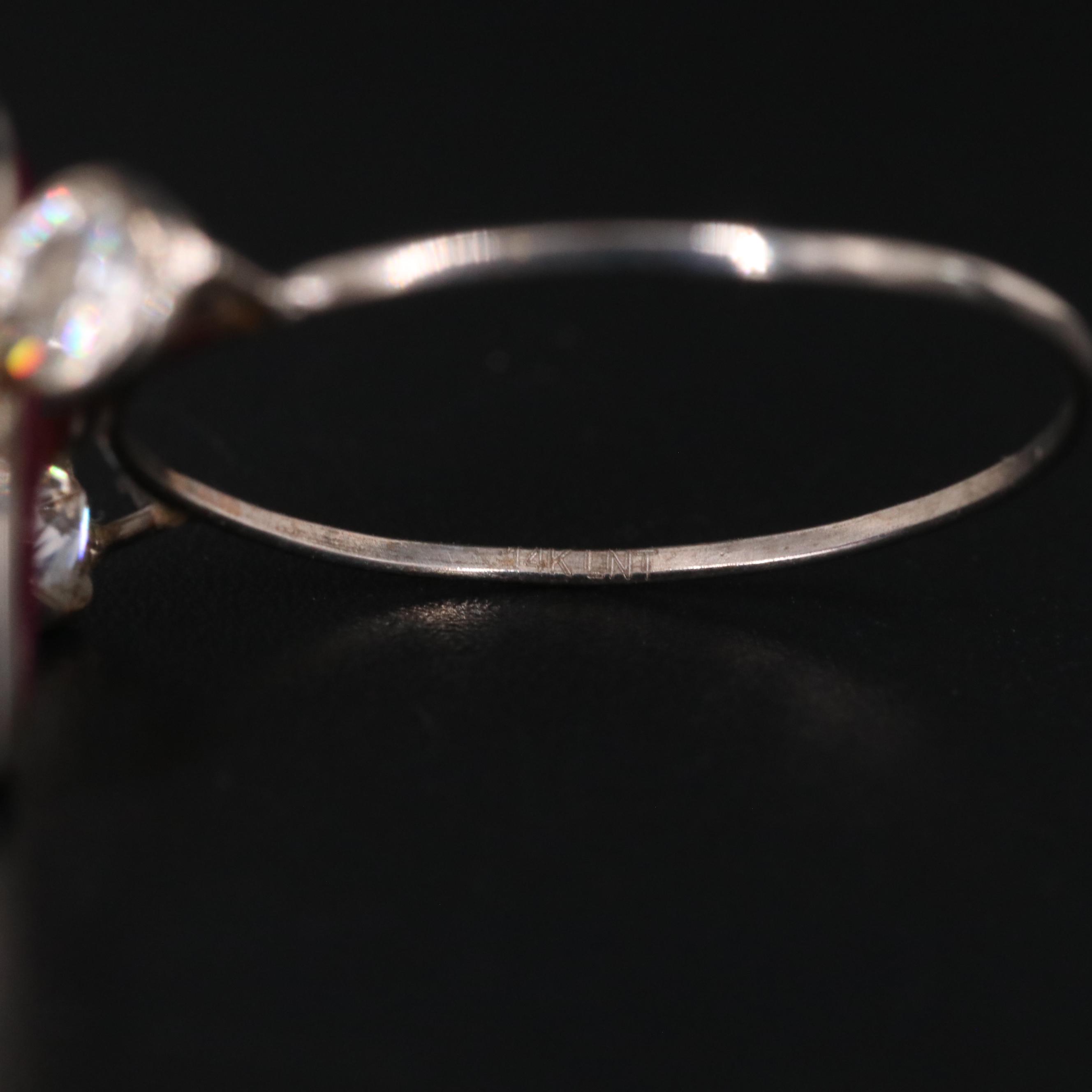 14K Ruby and Moissanite Ring