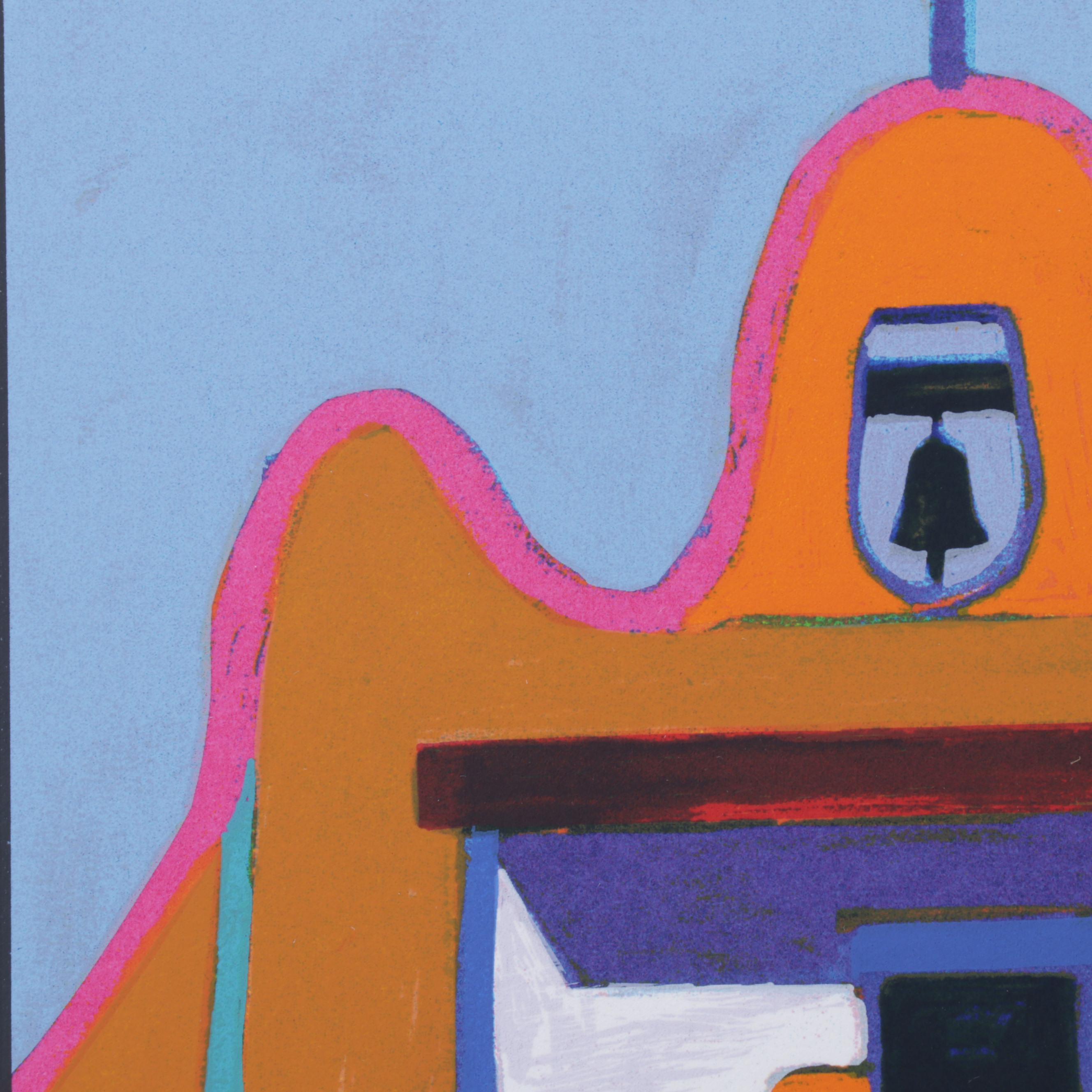 John Nieto Serigraph of Southwestern Architecture, 1996