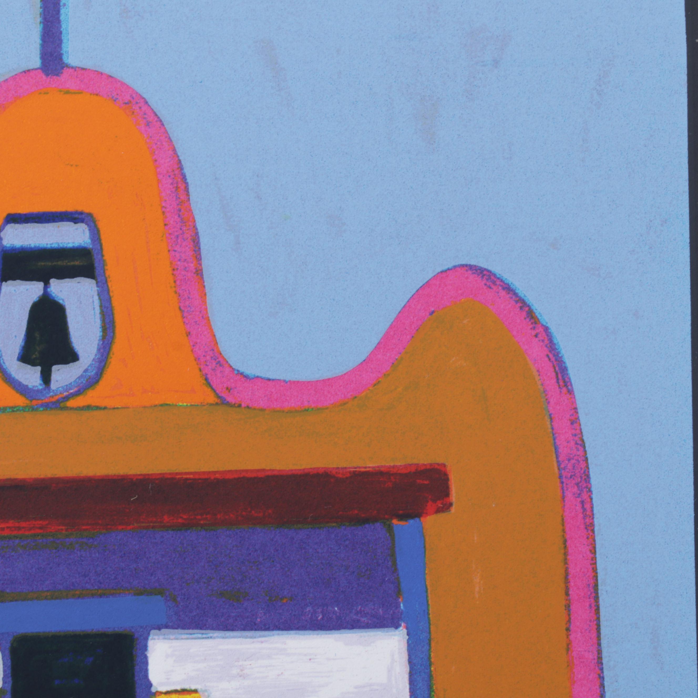 John Nieto Serigraph of Southwestern Architecture, 1996