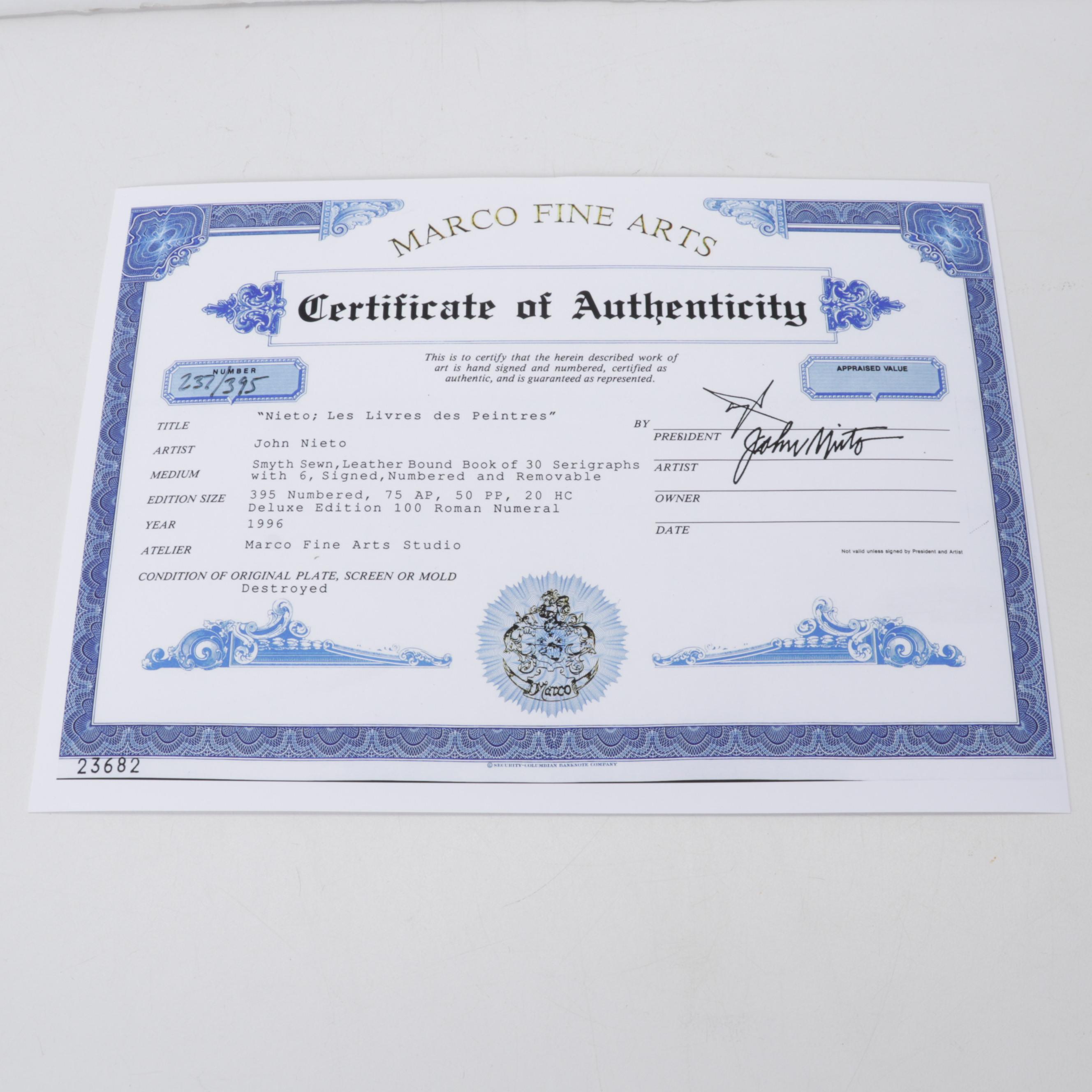 John Nieto Serigraph of Southwestern Architecture, 1996