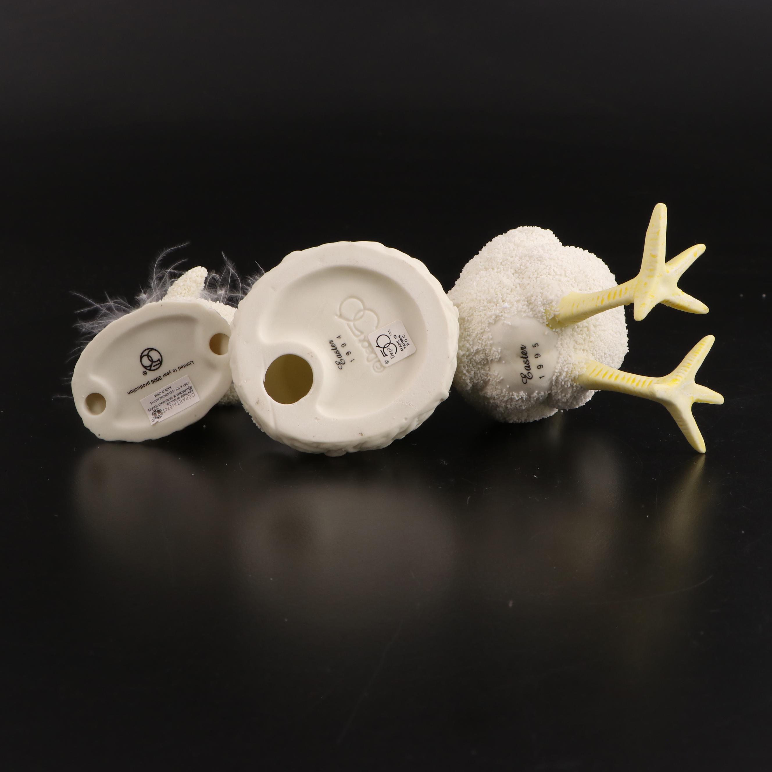 Department 56 Bisque Porcelain Easter Animal Figurines