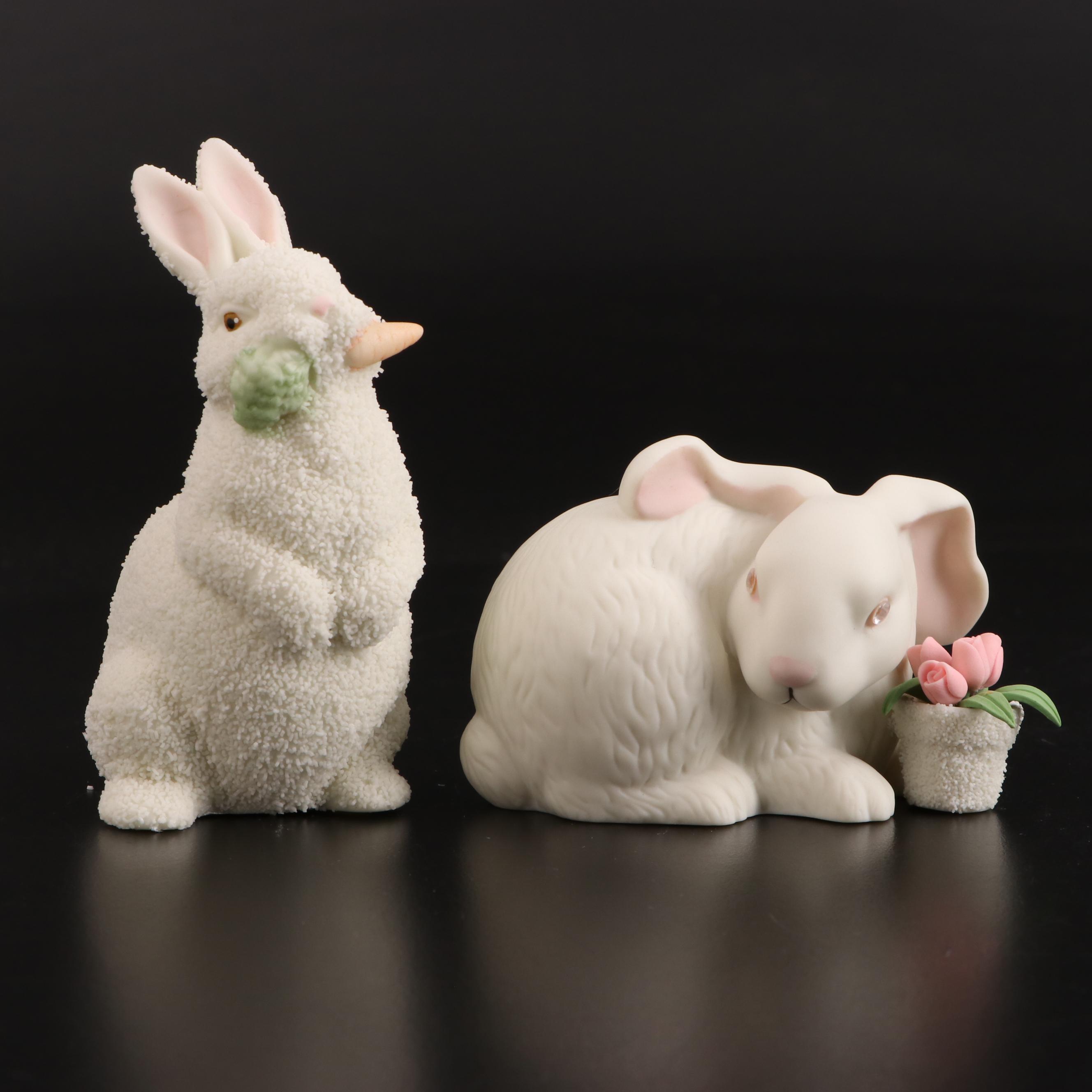 Department 56 Bisque Porcelain Easter Animal Figurines
